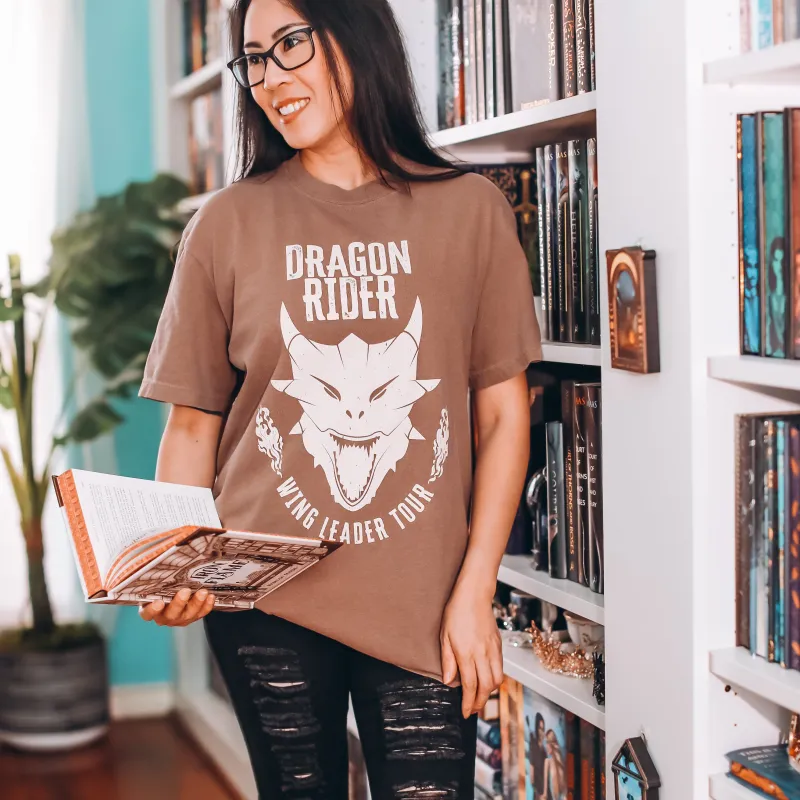 Fourth Wing Inspired: Wing Leader Tour Heavy Weight Tee sold by The Bookish Box