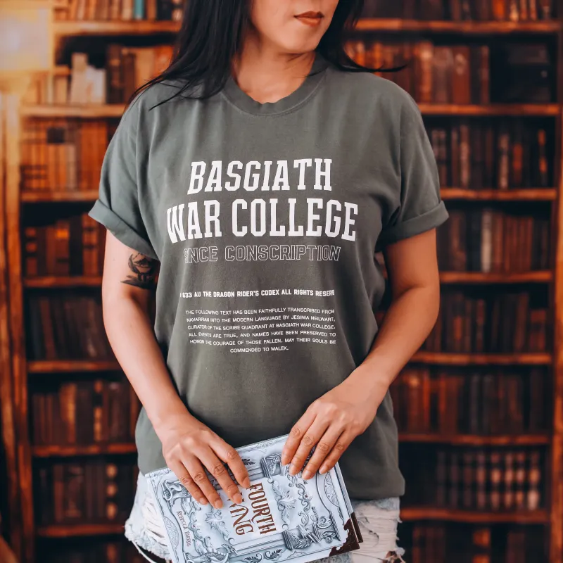 Fourth Wing Inspired: Since Conscription Heavy Weight Tee sold by The Bookish Box