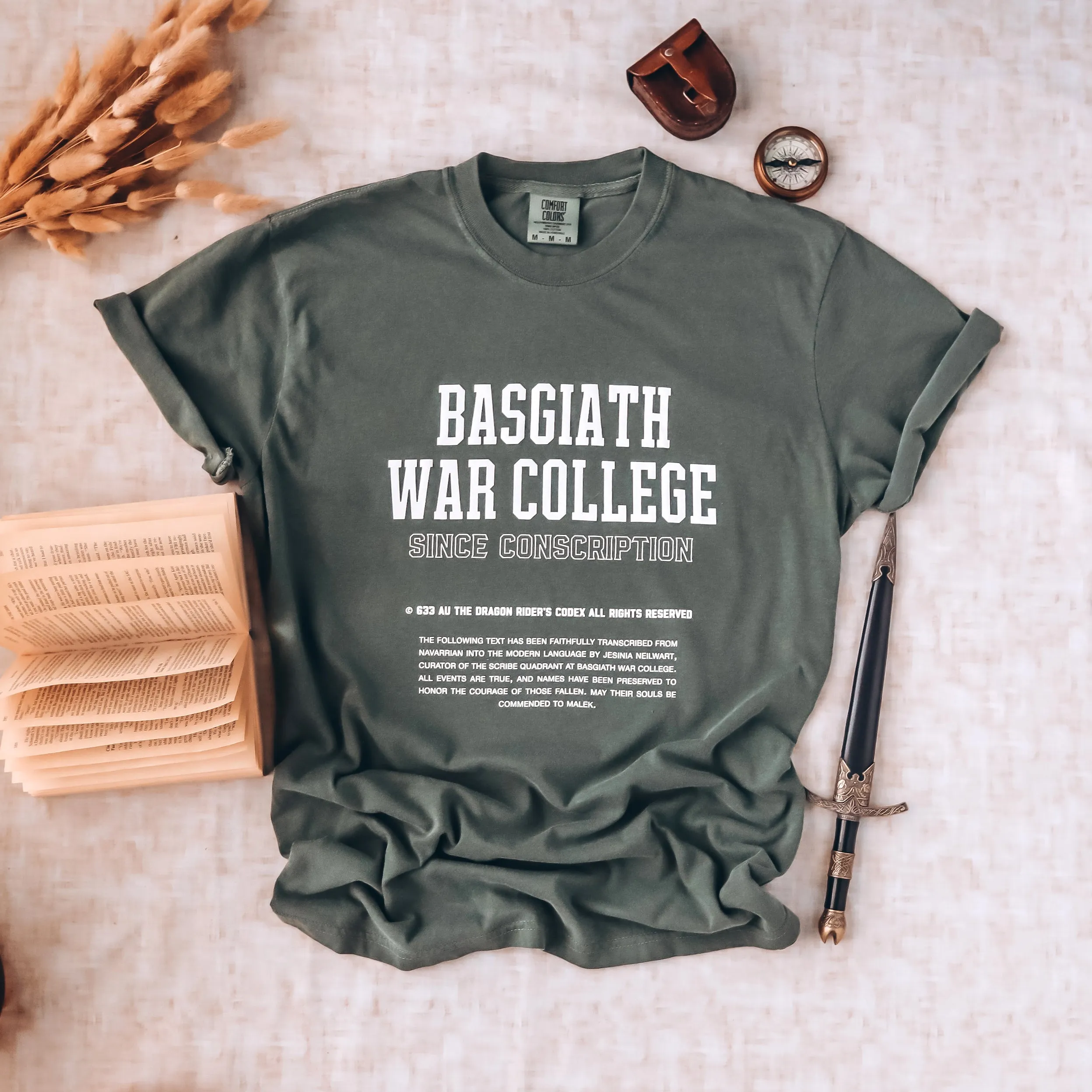 Fourth Wing Inspired: Since Conscription Heavy Weight Tee sold by The Bookish Box product image thumbnail 4