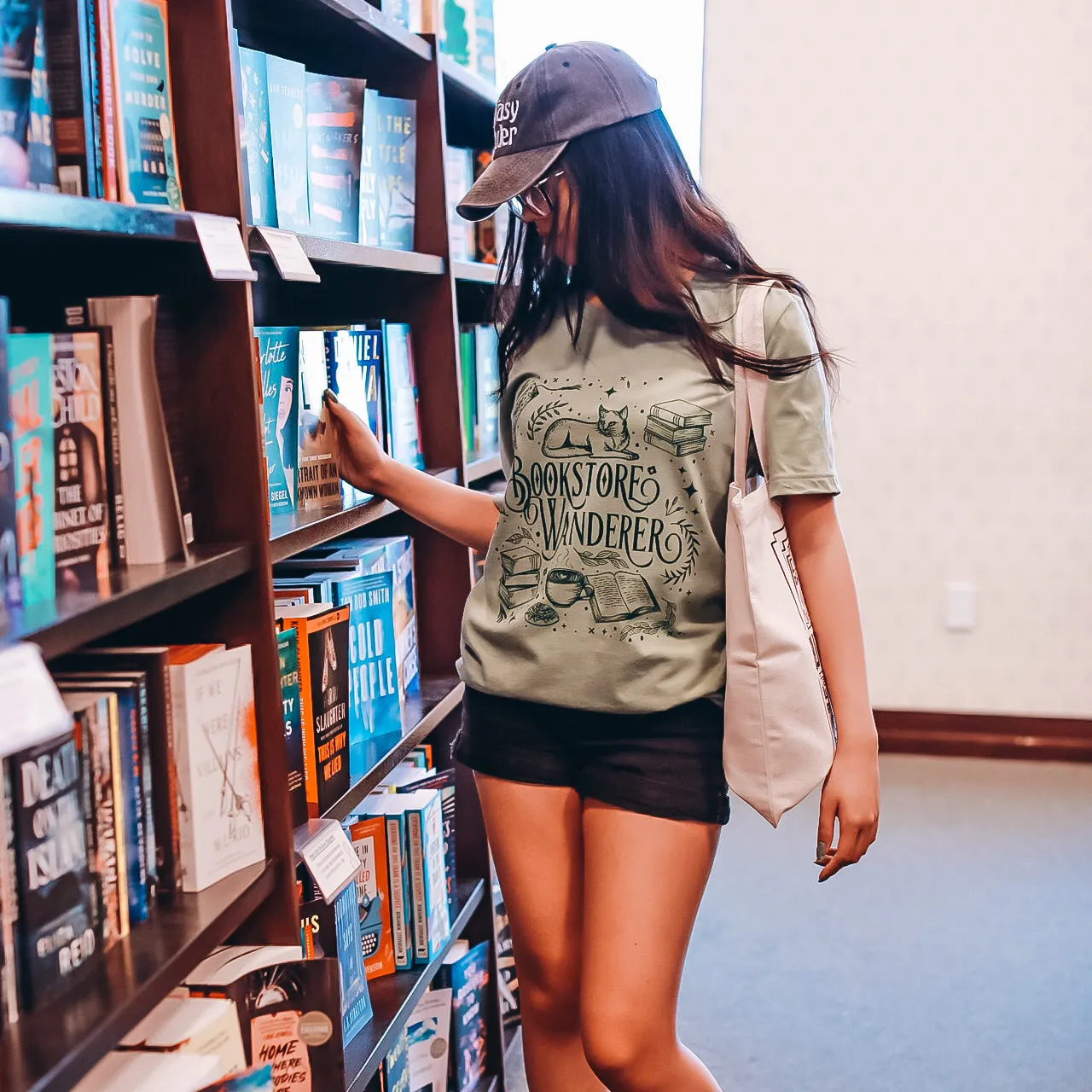 Bookstore Wanderer Tee sold by The Bookish Box product image thumbnail 4