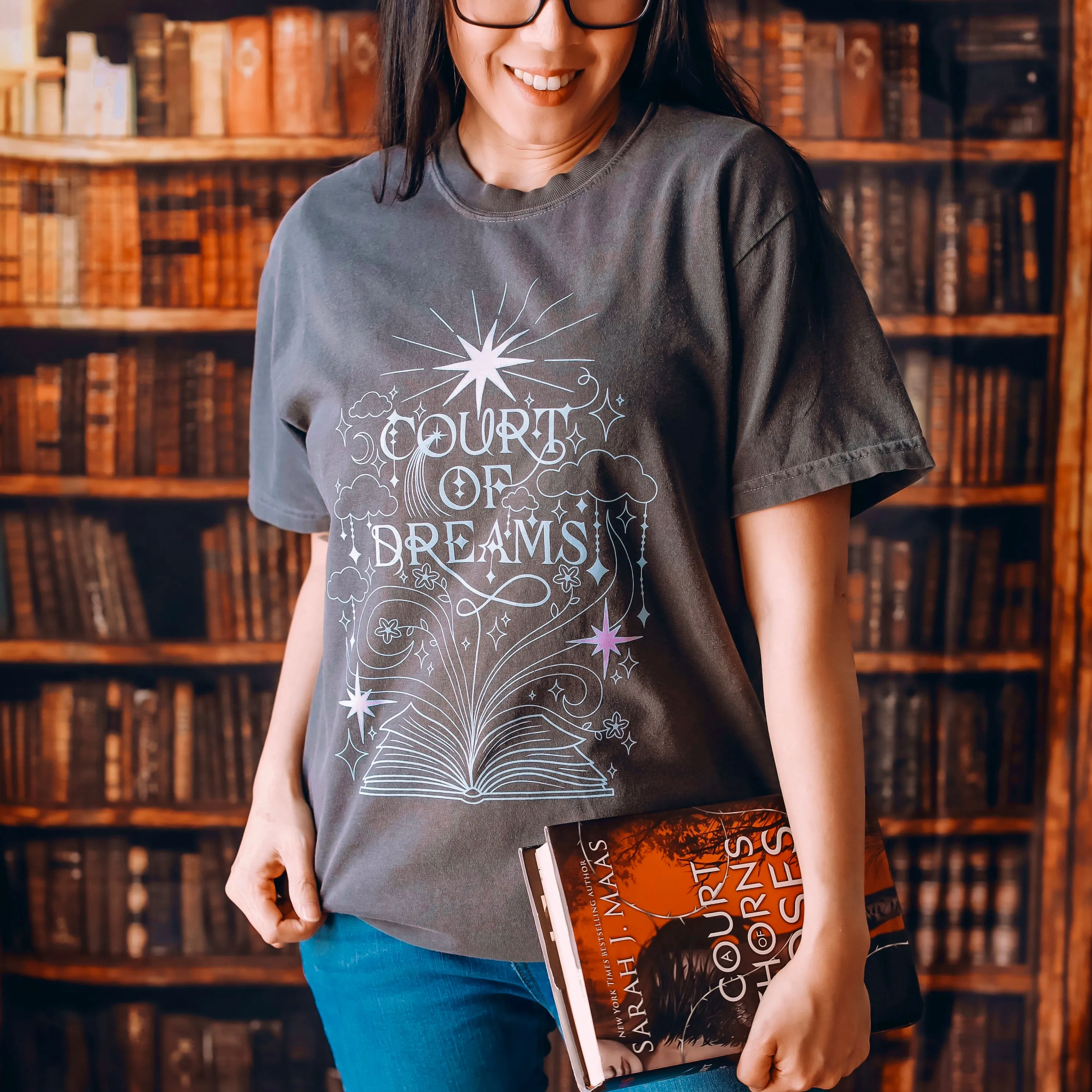 Court of Dreams Heavy Weight Tee sold by The Bookish Box product image thumbnail 3