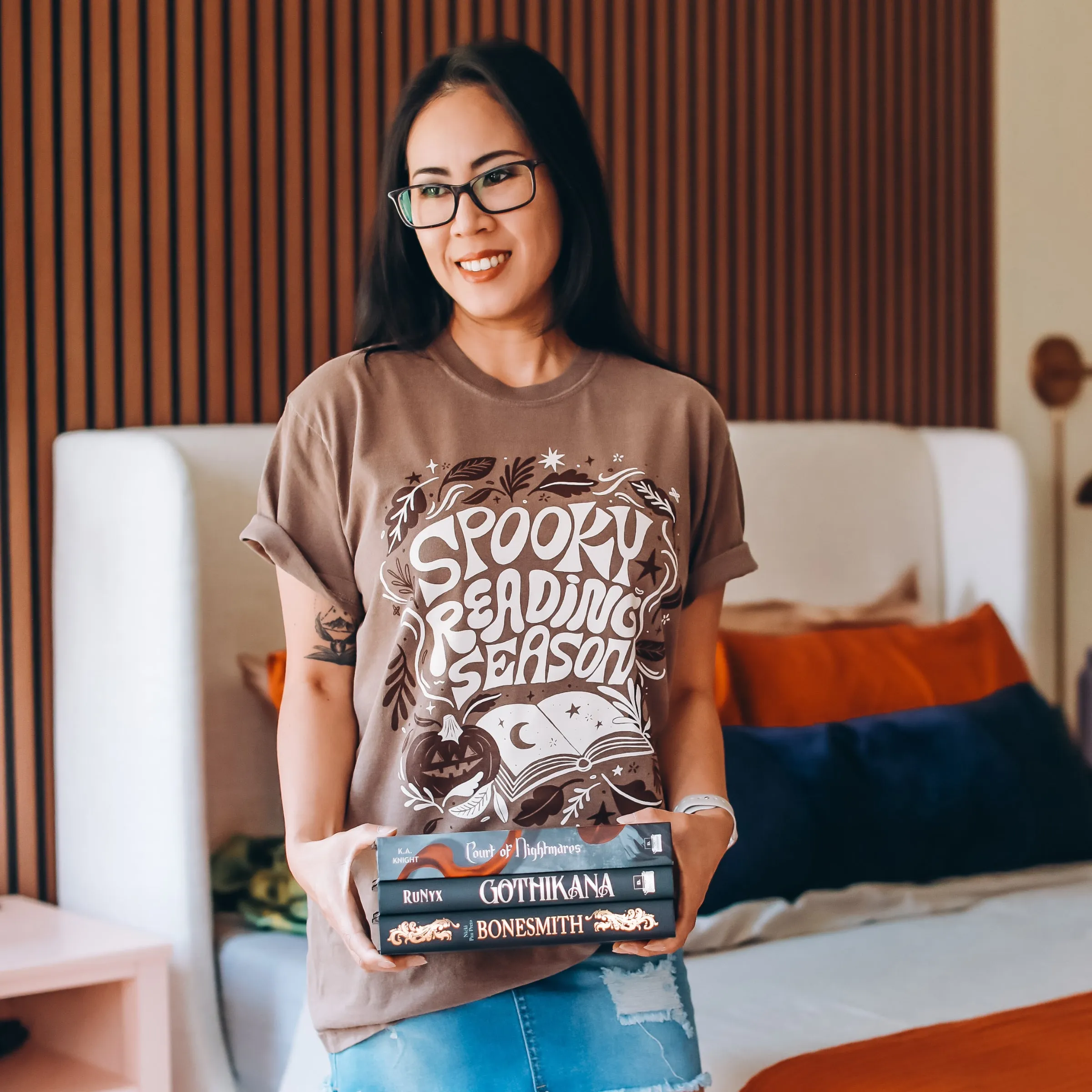 Spooky Reading Season Heavy Weight Tee sold by The Bookish Box product image thumbnail 3
