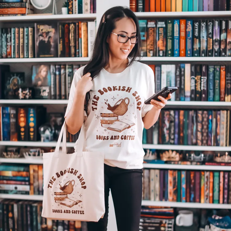 The Bookish Shop Coffee Tee sold by The Bookish Box