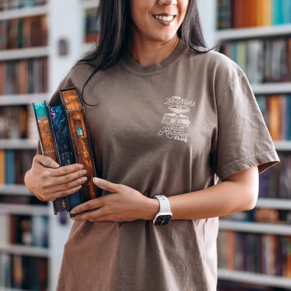 Late Night Reader Heavy Weight Tee sold by The Bookish Box product image thumbnail 3
