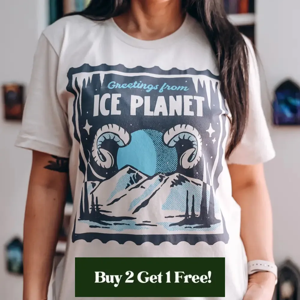 Ice Planet Barbarian Inspired Tee sold by The Bookish Box