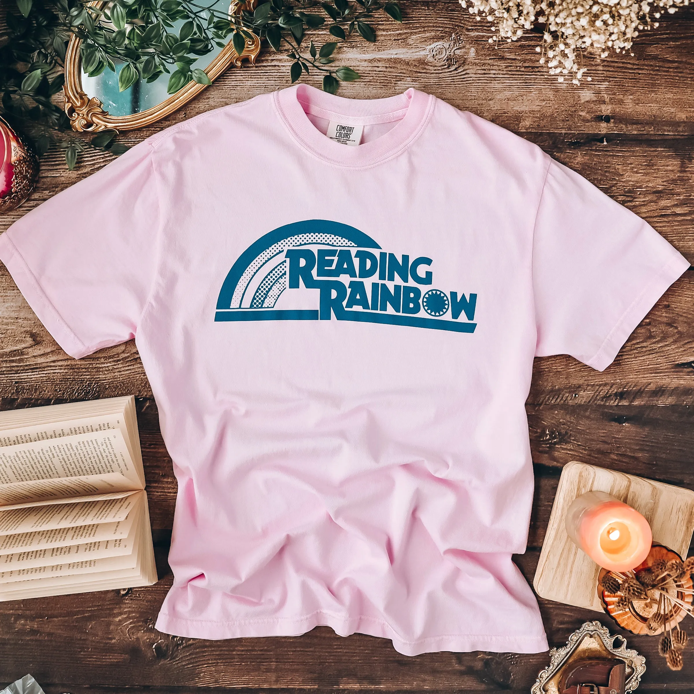 Reading Rainbow Heavy Weight Tee sold by The Bookish Box product image thumbnail 4