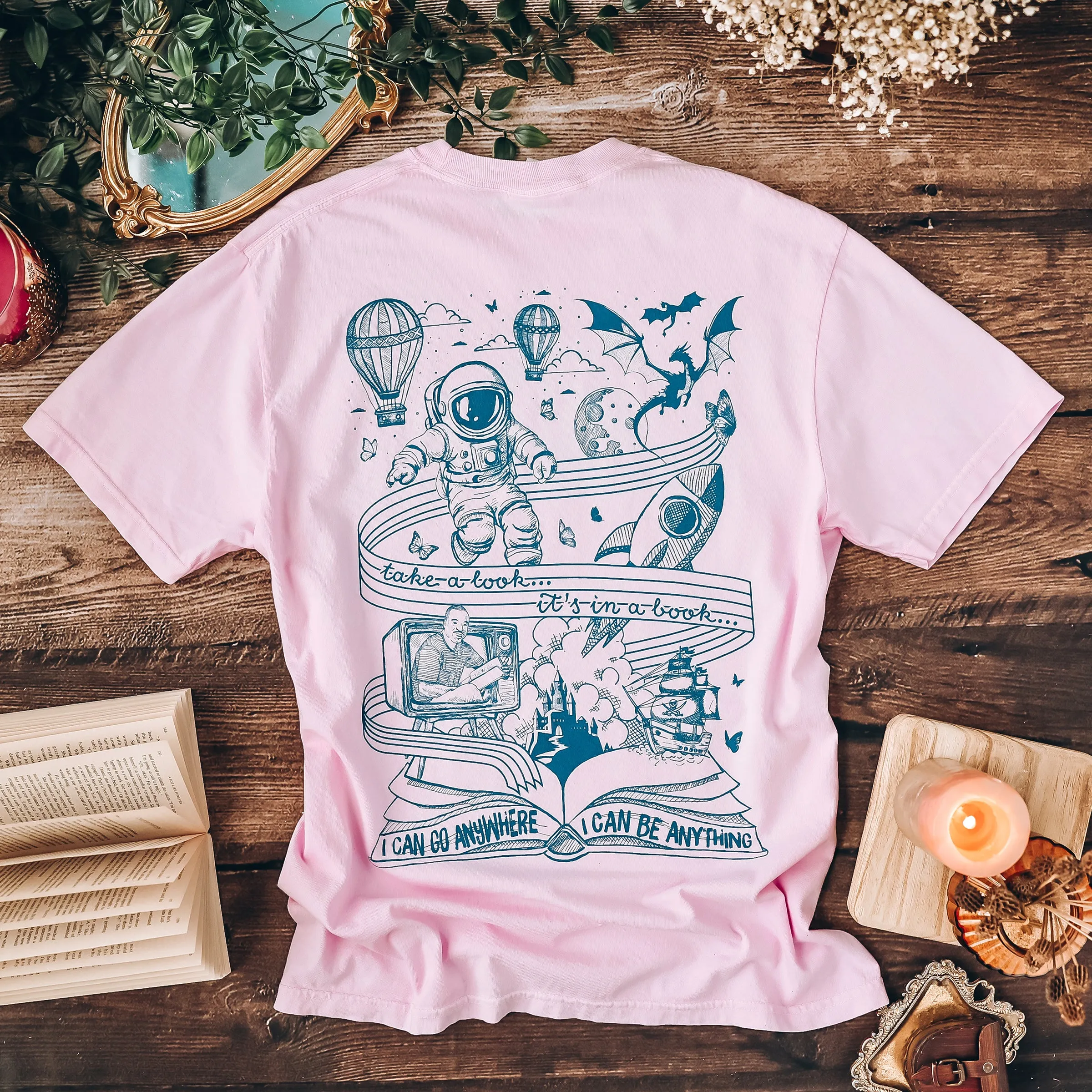 Reading Rainbow Heavy Weight Tee sold by The Bookish Box product image thumbnail 5