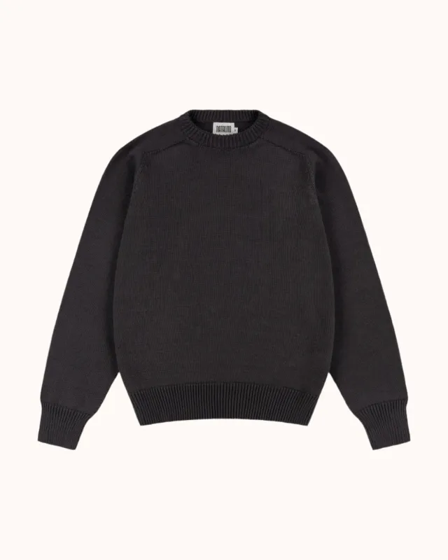 Cotton Crew Neck Sweater - Slate Grey made by Natalino