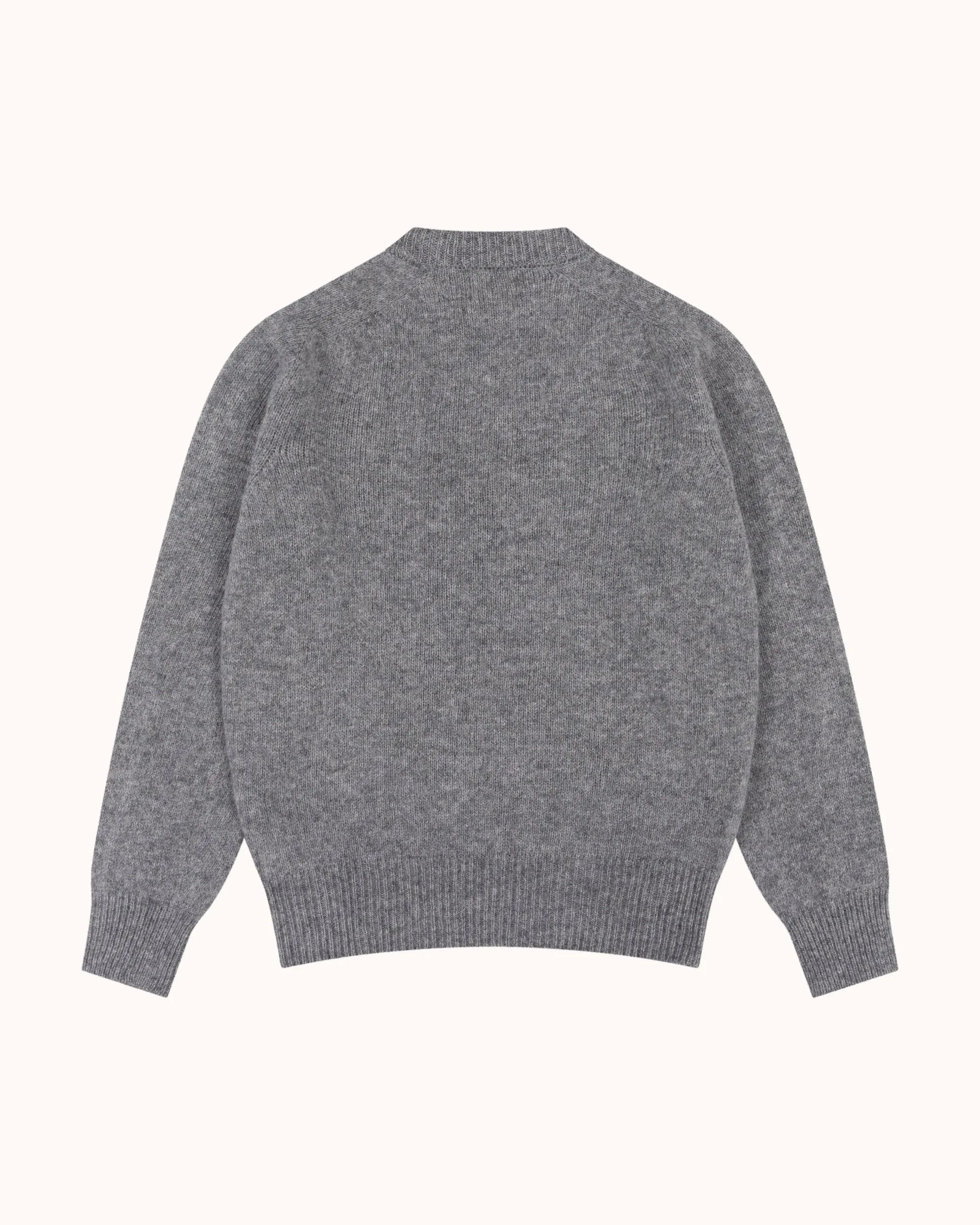 Shetland Wool Crew Neck Sweater - Grey sold by Natalino product image thumbnail 2