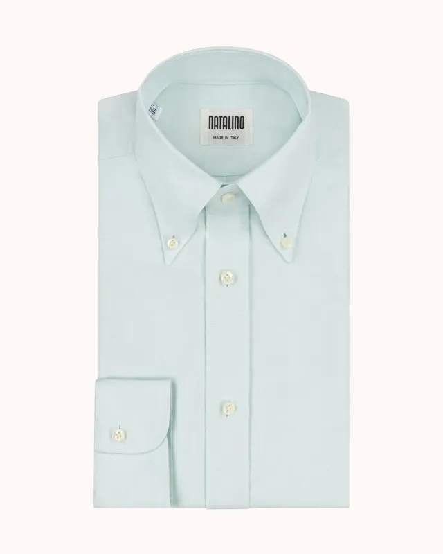 Button Down Collar Shirt - Green Oxford Cotton sold by Natalino