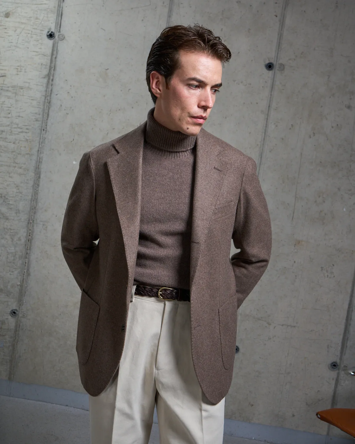Lambswool Rollneck Sweater - Brown sold by Natalino product image thumbnail 5