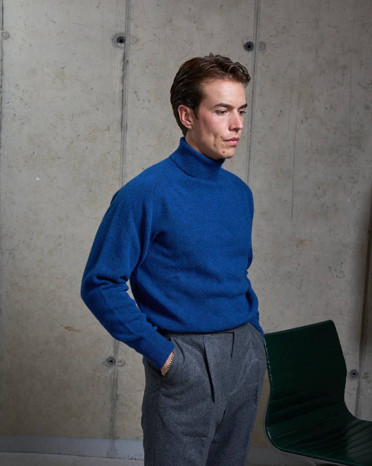 Lambswool Rollneck Sweater - Blue sold by Natalino product image thumbnail 5