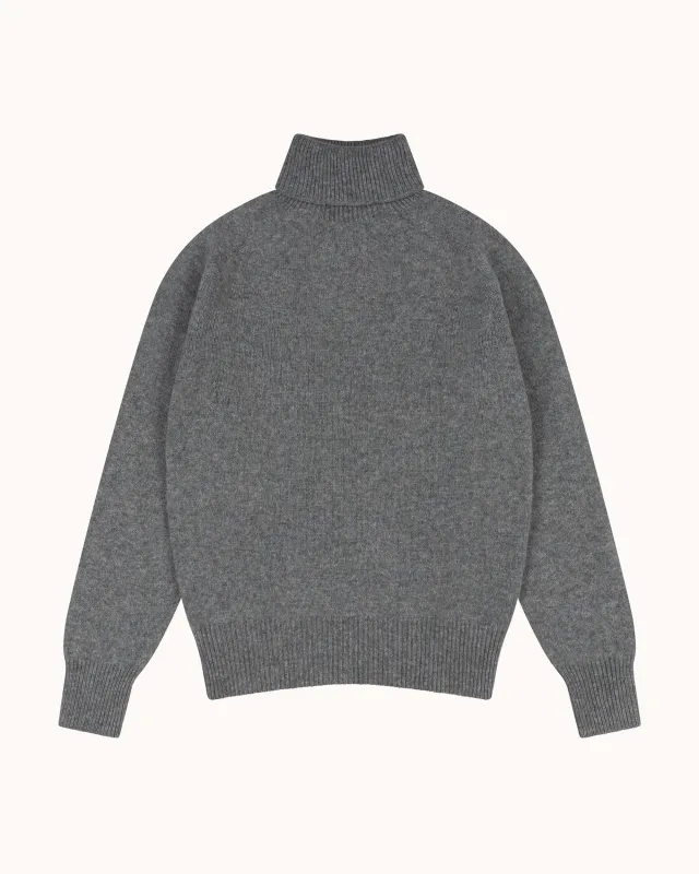 Lambswool Rollneck Sweater - Grey sold by Natalino