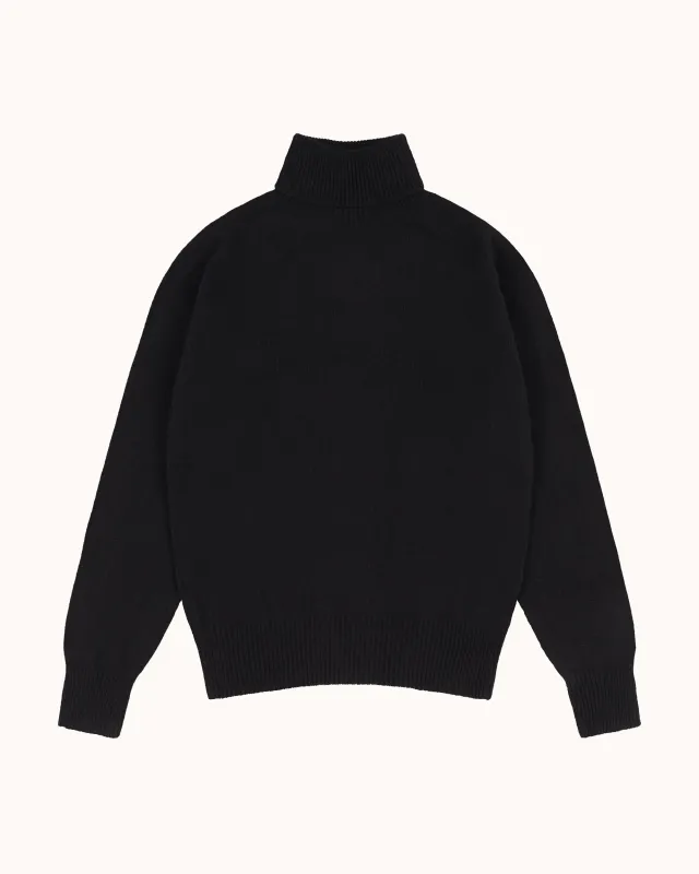Lambswool Rollneck Sweater - Black sold by Natalino