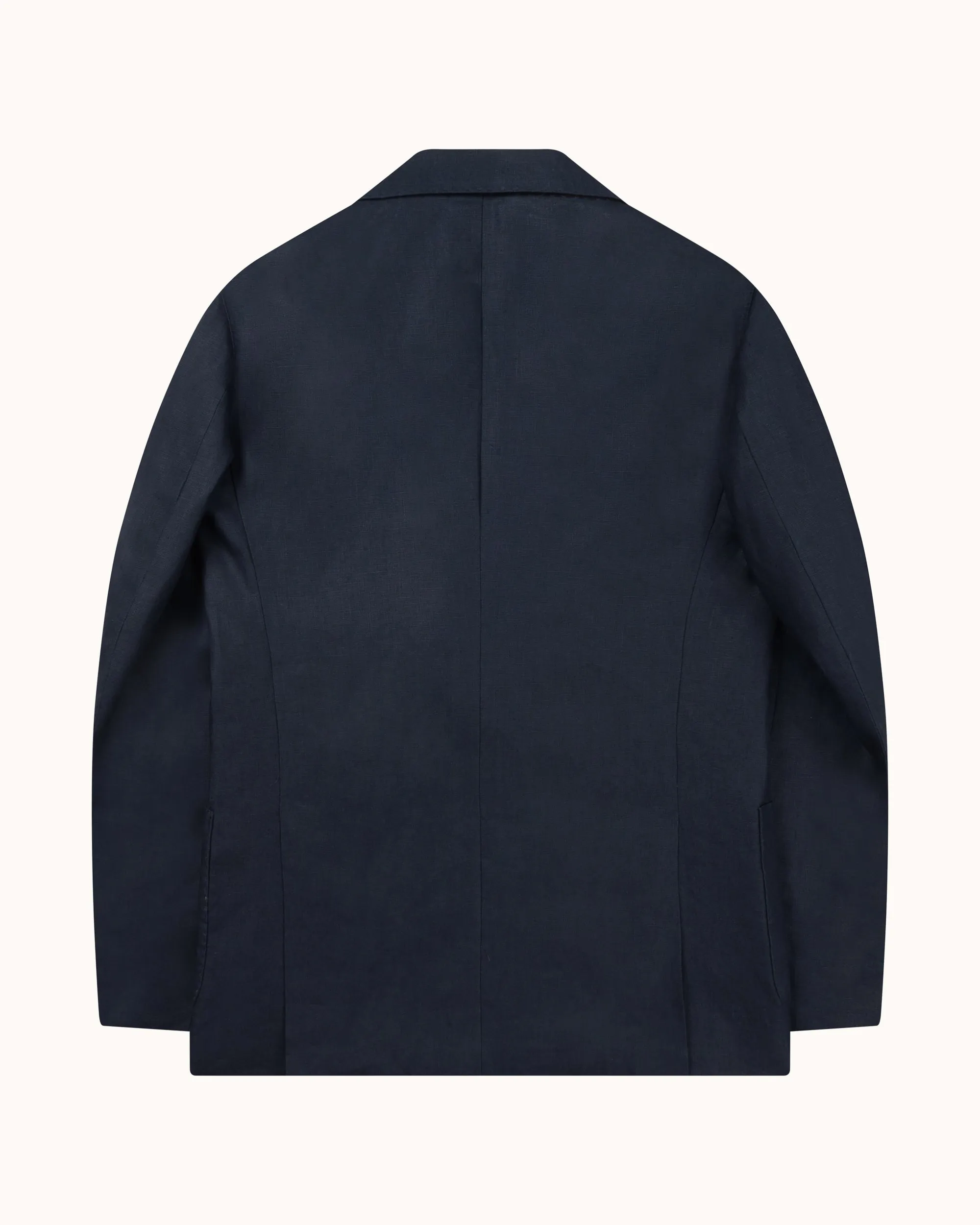 Double Breasted Sport Jacket - Navy Linen sold by Natalino product image thumbnail 4