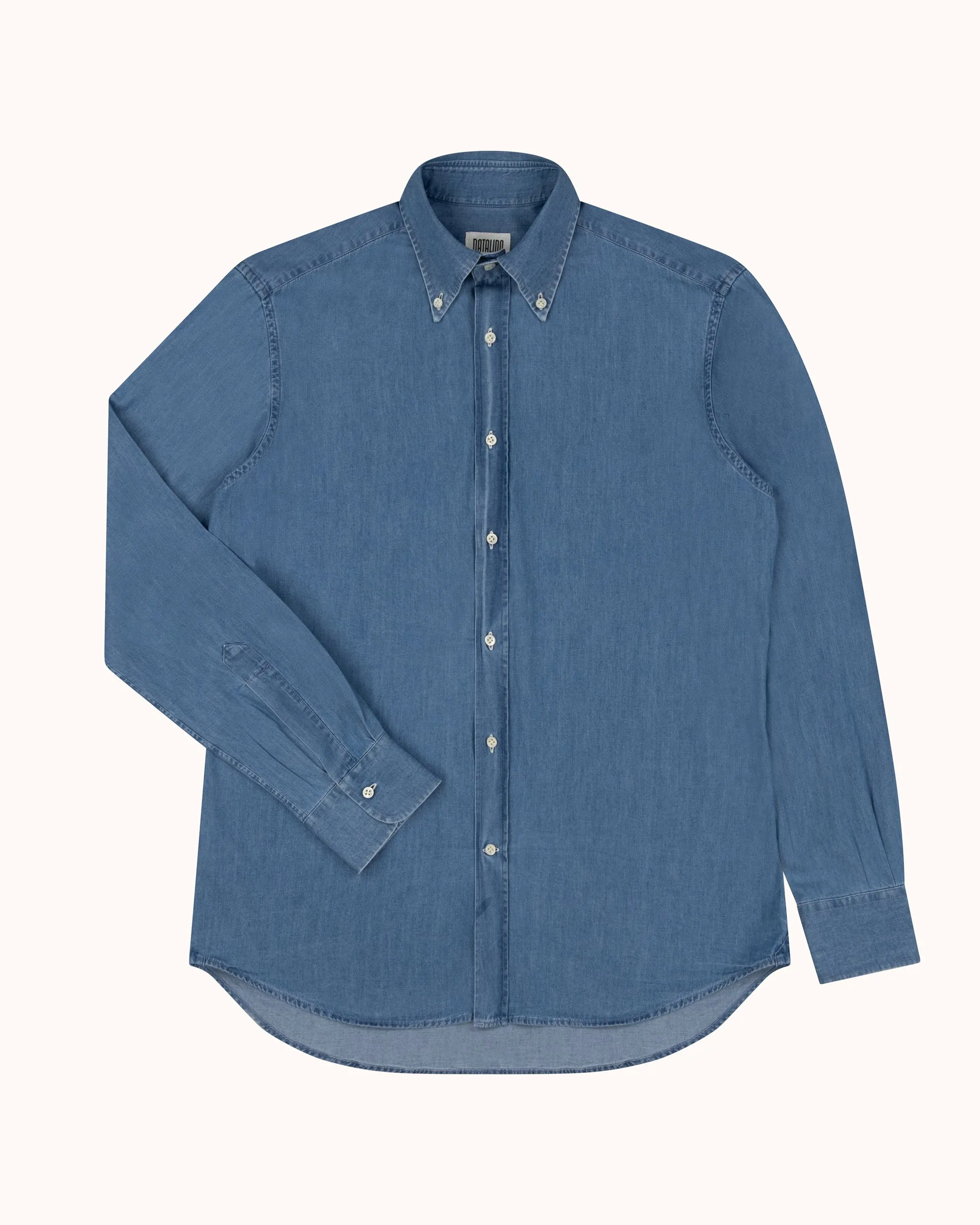 Button Down Collar Shirt - Wash Denim sold by Natalino product image thumbnail 3