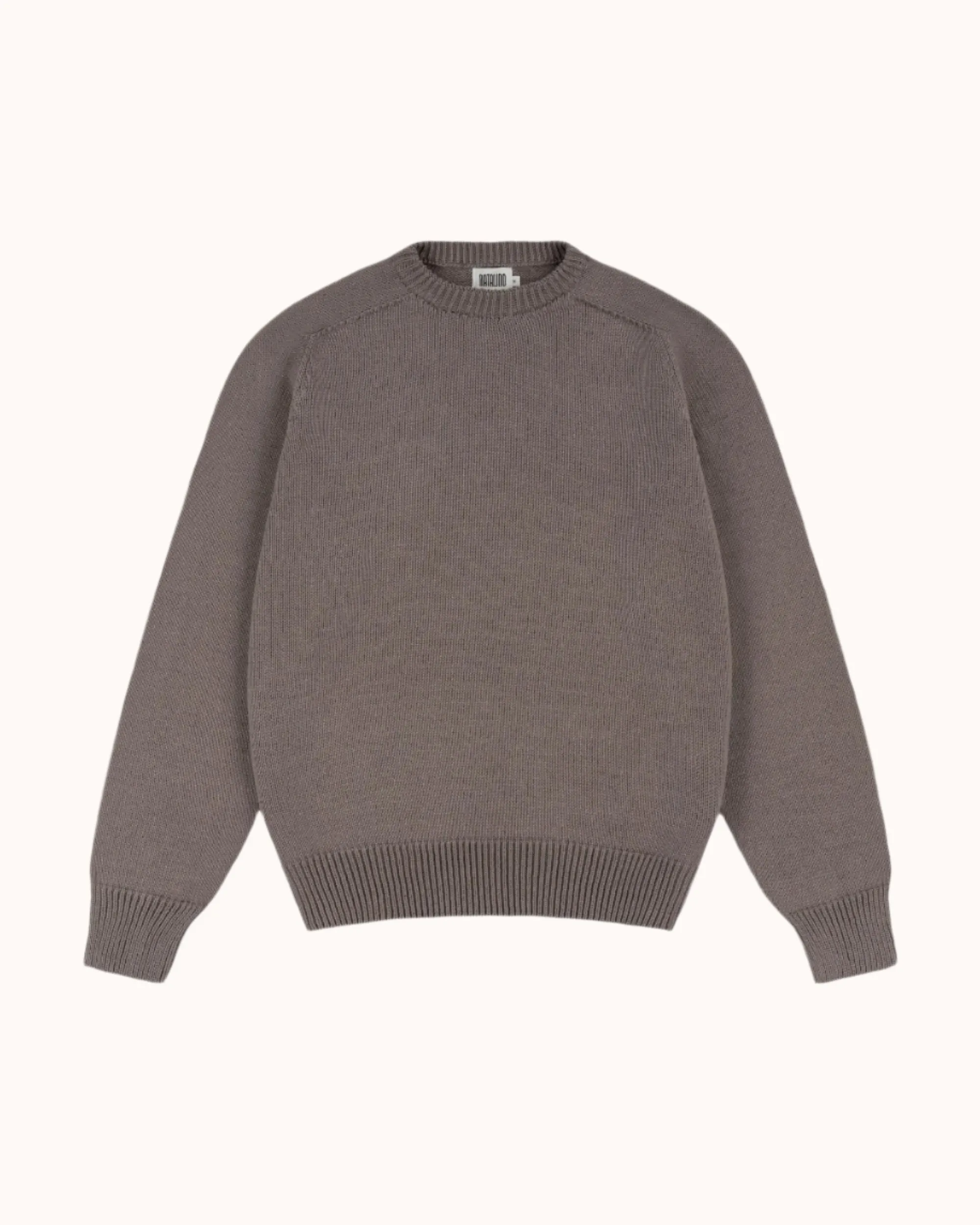 Cotton Crew Neck Sweater - Granite sold by Natalino