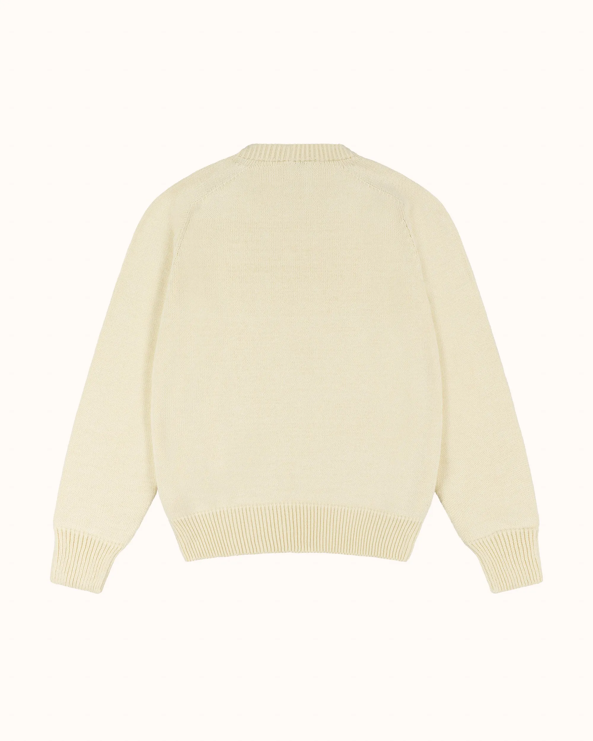 Cotton Crew Neck Sweater - Cream sold by Natalino product image thumbnail 2
