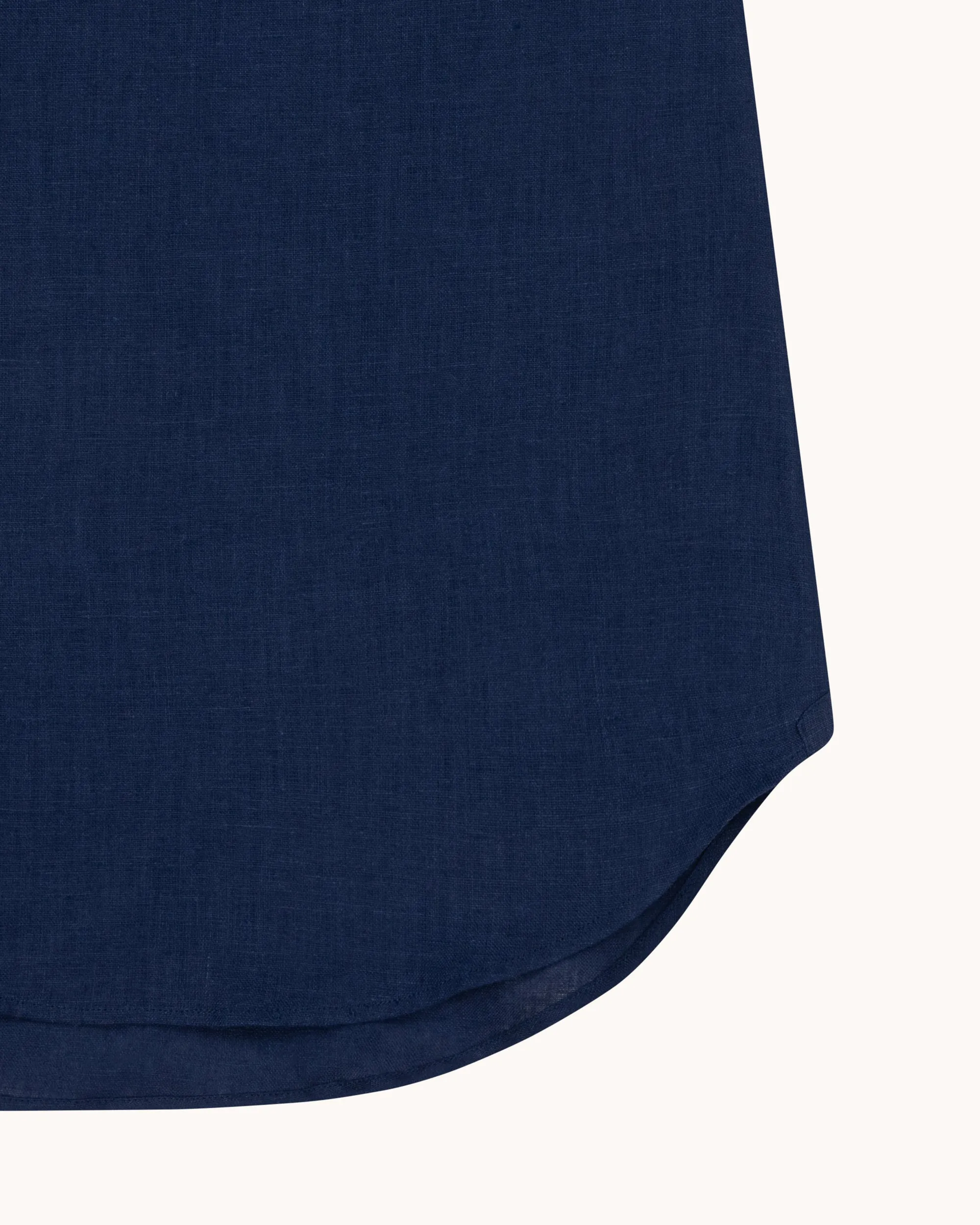 Spread Collar Shirt - Navy Linen sold by Natalino product image thumbnail 4