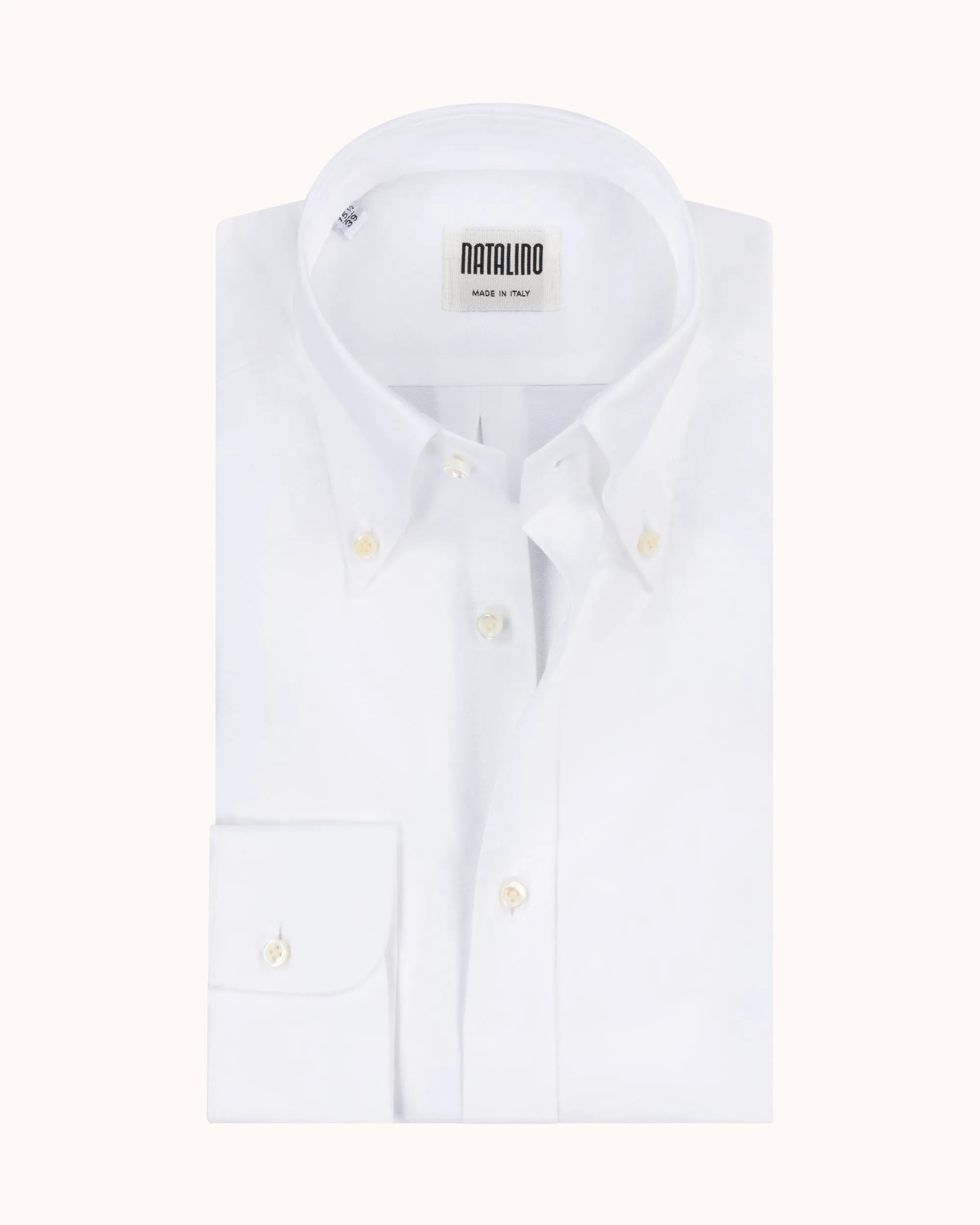 Button Down Collar Shirt - White Oxford Cotton sold by Natalino product image thumbnail 2