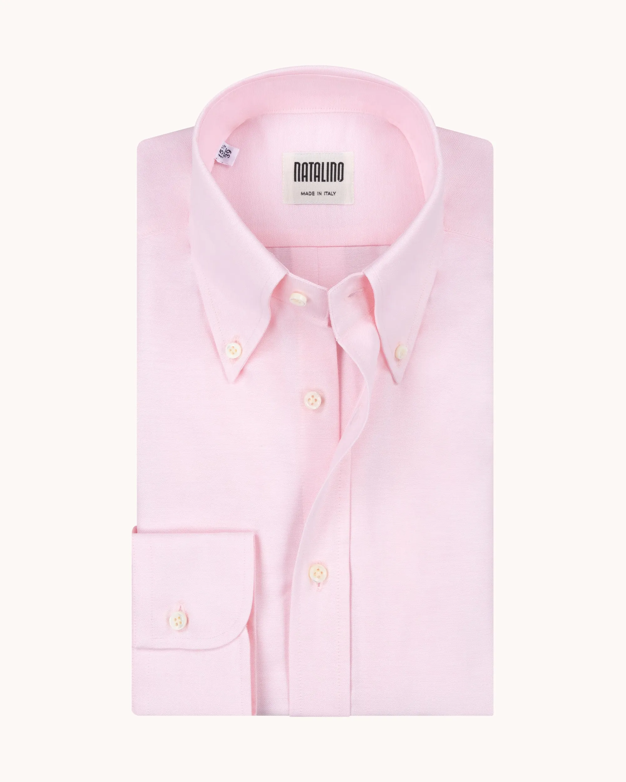 Button Down Collar Shirt - Pink Oxford Cotton sold by Natalino product image thumbnail 2