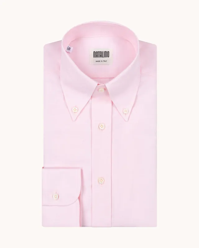 Button Down Collar Shirt - Pink Oxford Cotton sold by Natalino