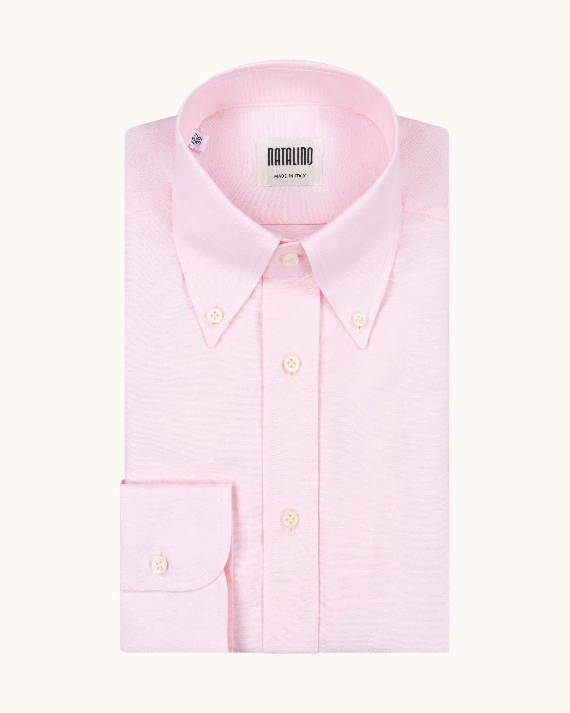 Button Down Collar Shirt - Pink Oxford Cotton sold by Natalino