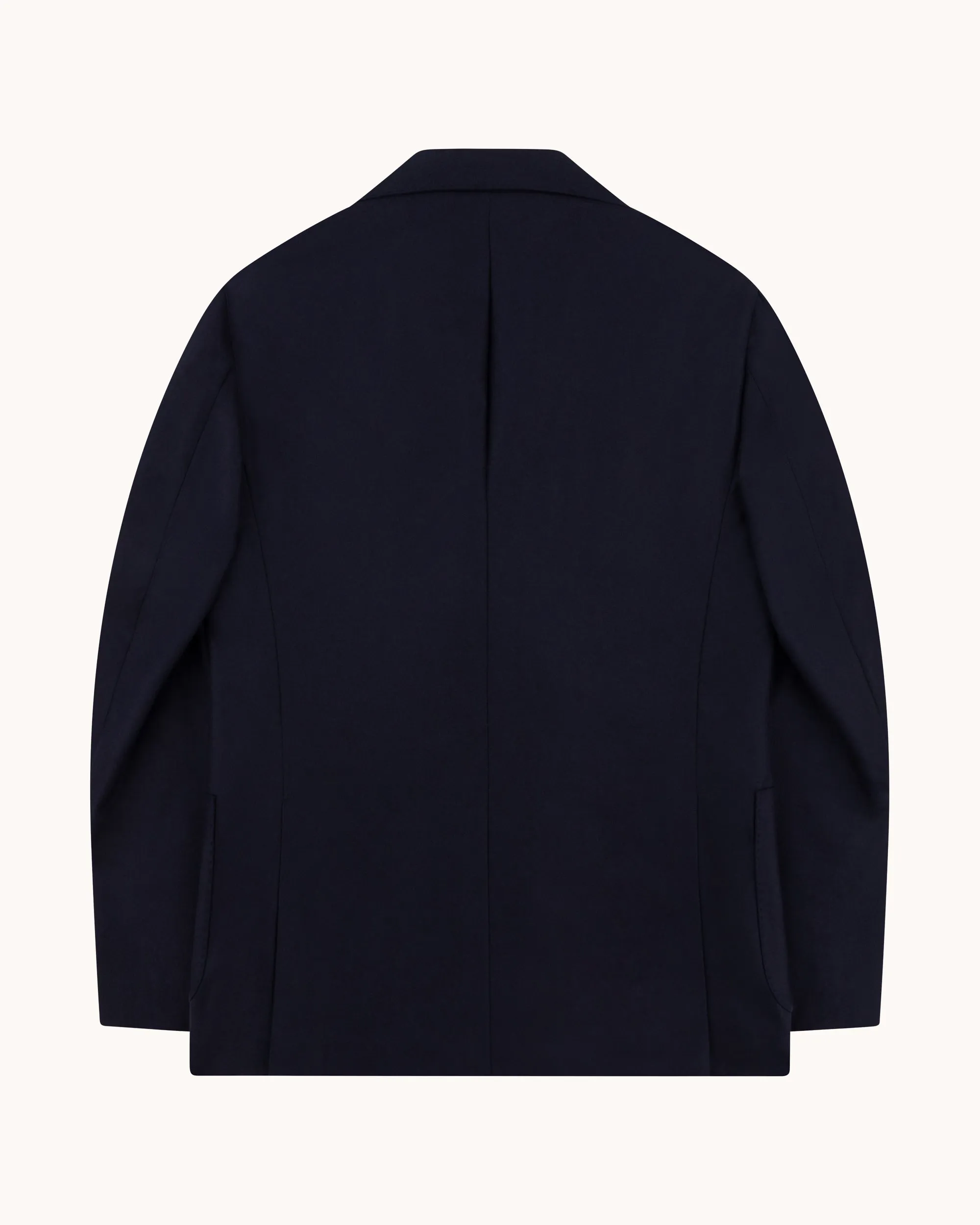 Double Breasted Sport Jacket - Navy Woollen Flannel sold by Natalino product image thumbnail 4