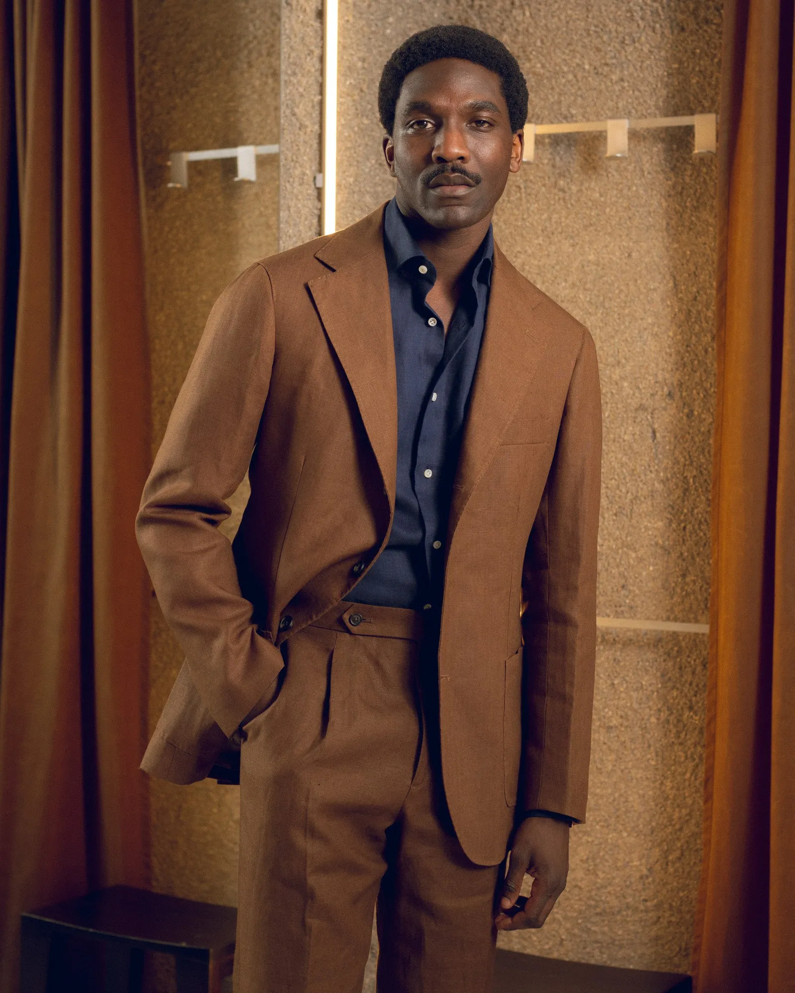 Sport Jacket - Tobacco Brown Linen sold by Natalino product image thumbnail 5