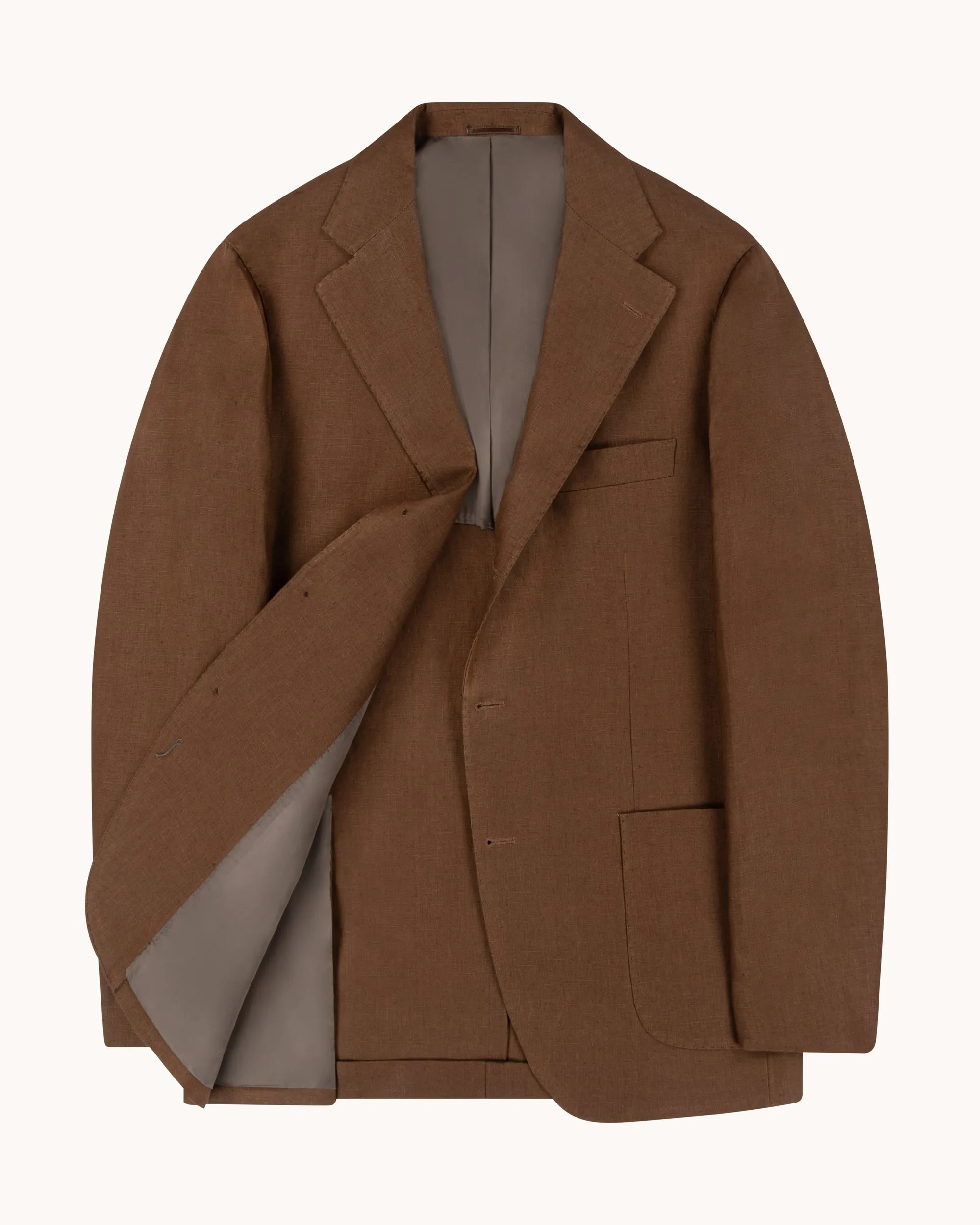 Sport Jacket - Tobacco Brown Linen sold by Natalino product image thumbnail 2