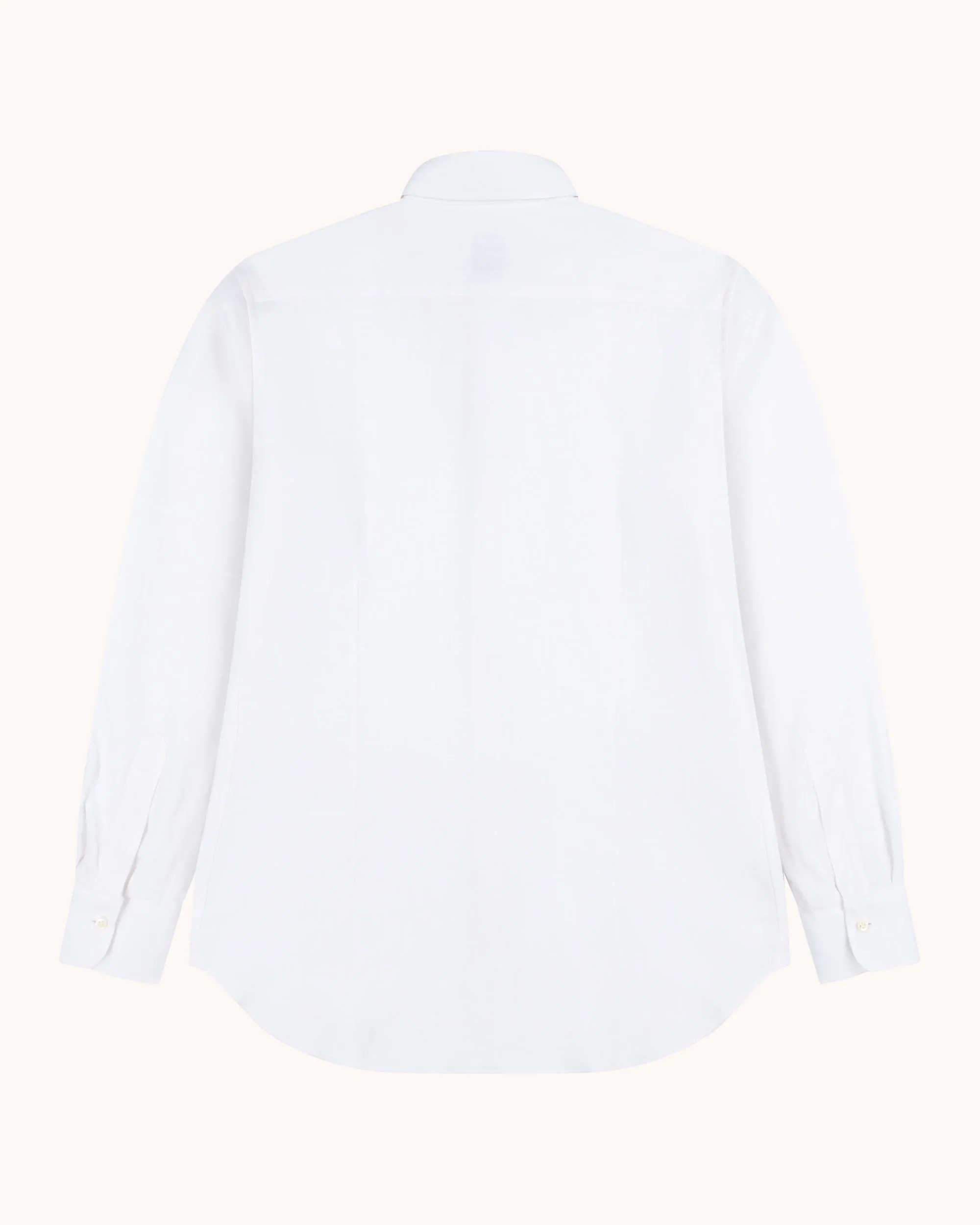 Spread Collar Shirt - White Linen sold by Natalino product image thumbnail 5