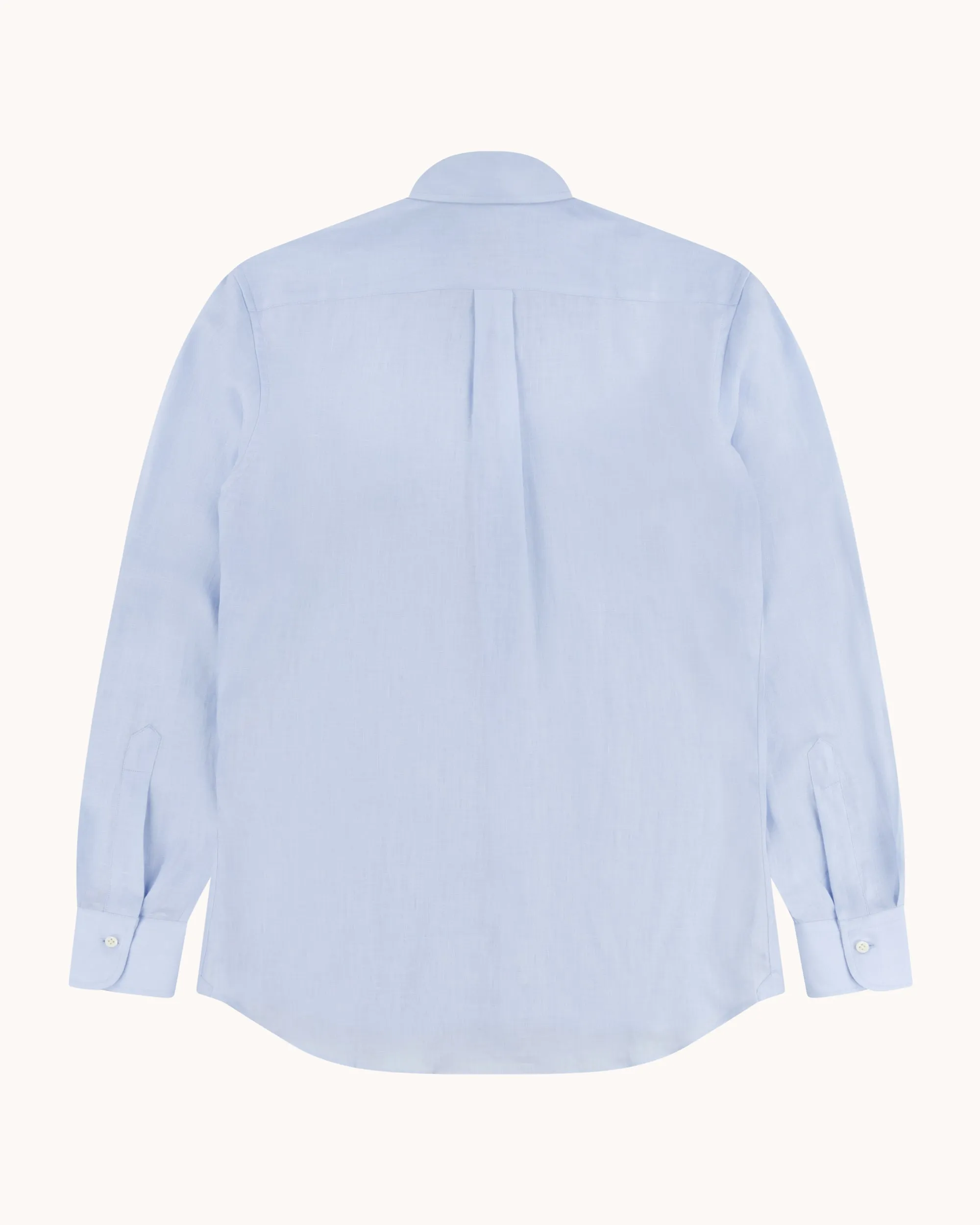 Button Down Collar Shirt - Light Blue Linen sold by Natalino product image thumbnail 4