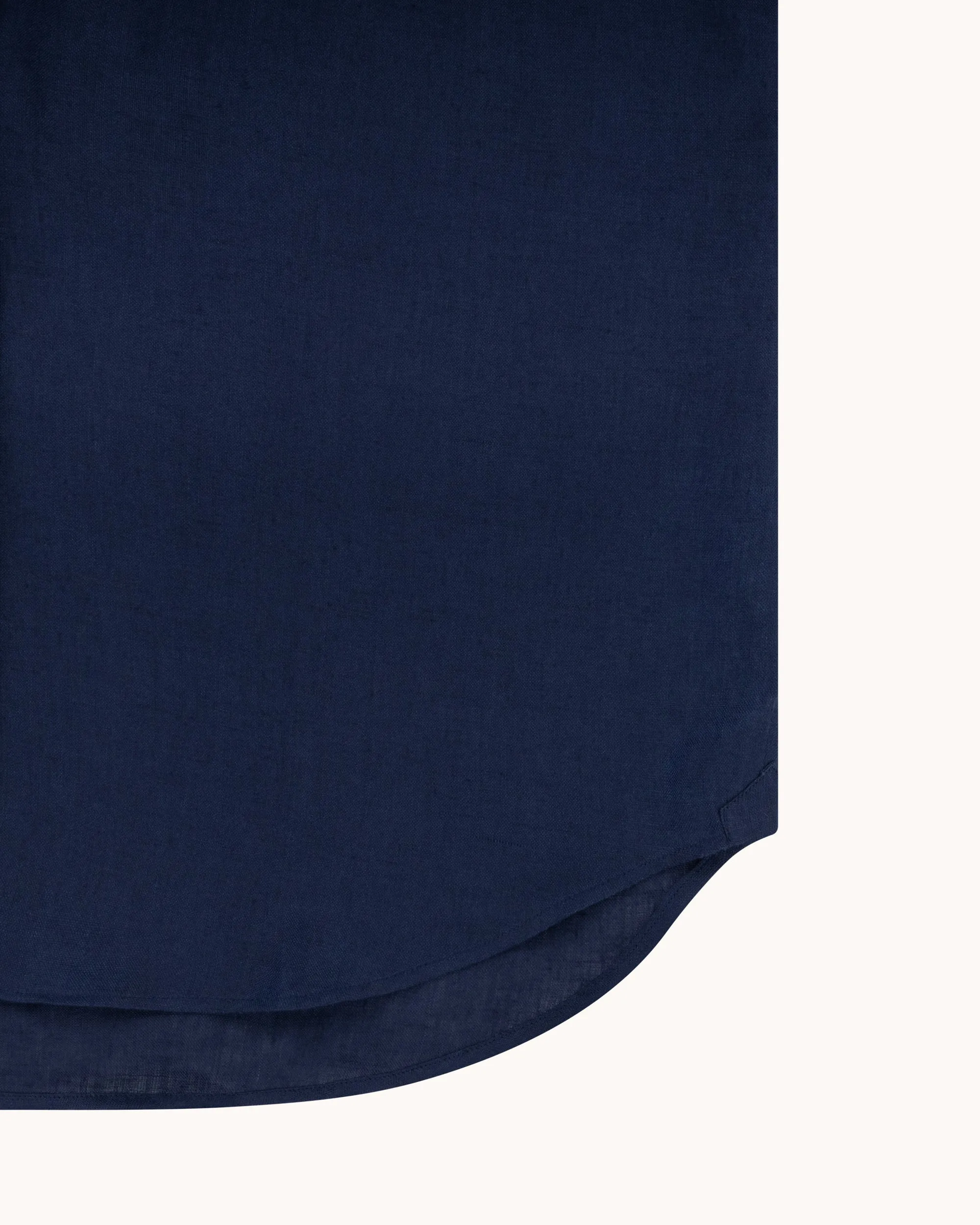 Button Down Collar Shirt - Navy Linen sold by Natalino product image thumbnail 5