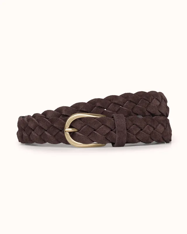 Woven Belt - Brown Suede sold by Natalino