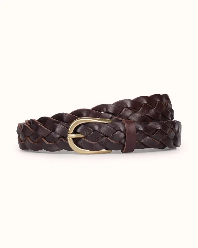 Woven Belt - Brown Leather sold by Natalino