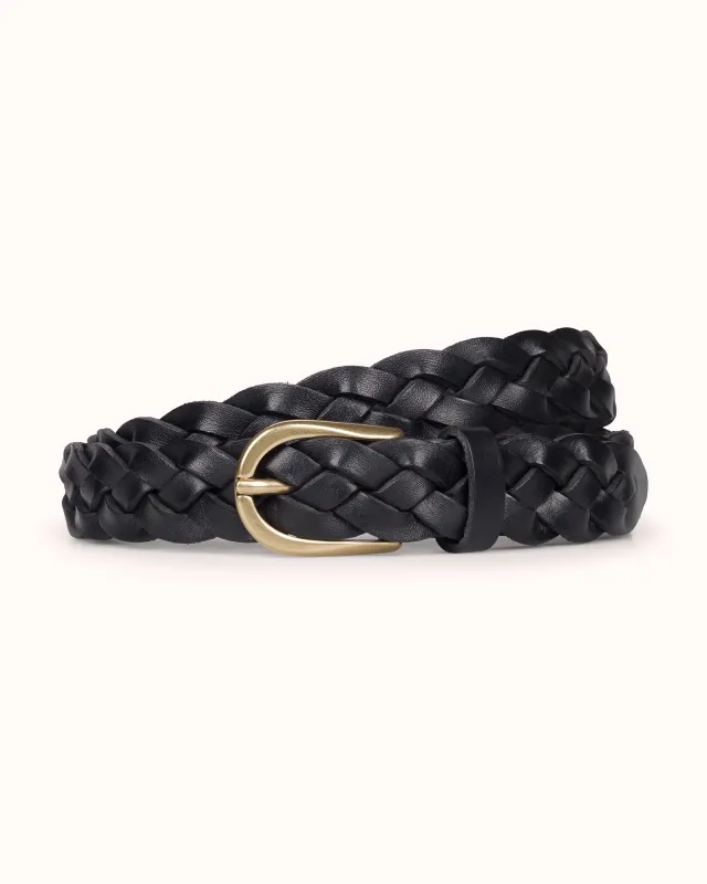 Woven Belt - Black Leather sold by Natalino
