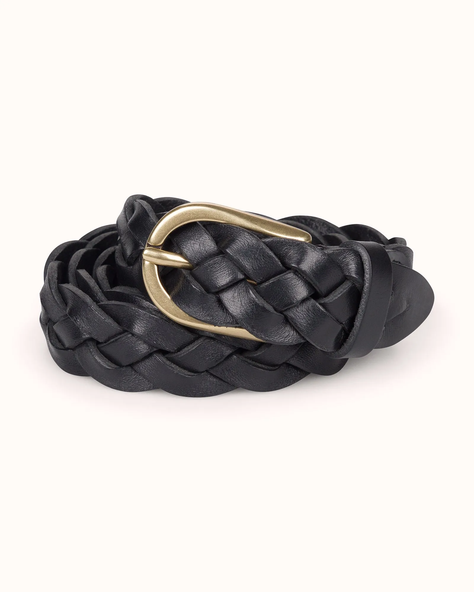 Woven Belt - Black Leather sold by Natalino product image thumbnail 2