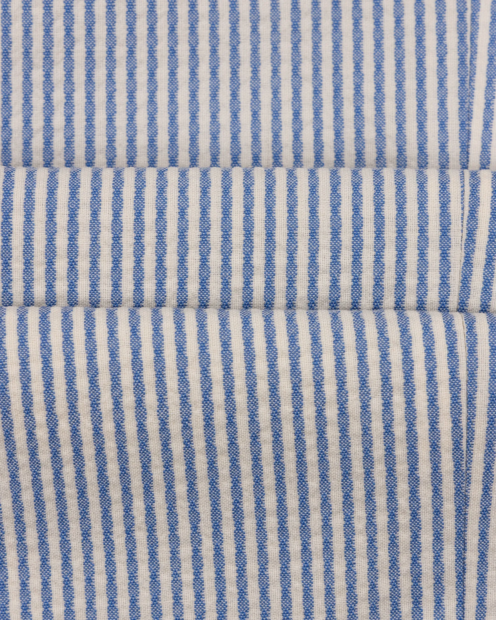 Single Pleat Trouser - Blue Stripe Wool Seersucker sold by Natalino product image thumbnail 4