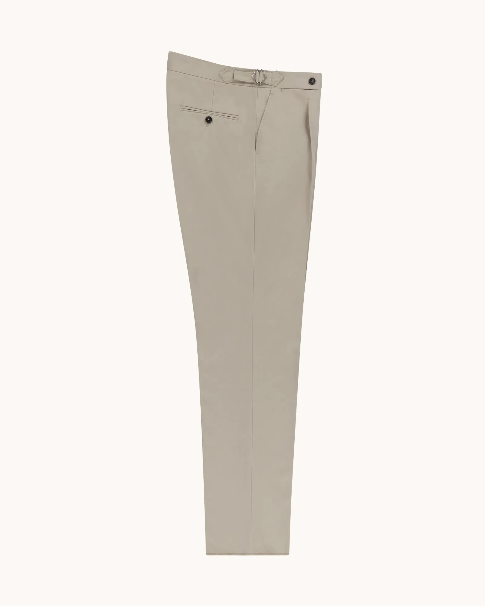 Classic Pleated Trouser - Stone Brushed Cotton sold by Natalino product image thumbnail 2