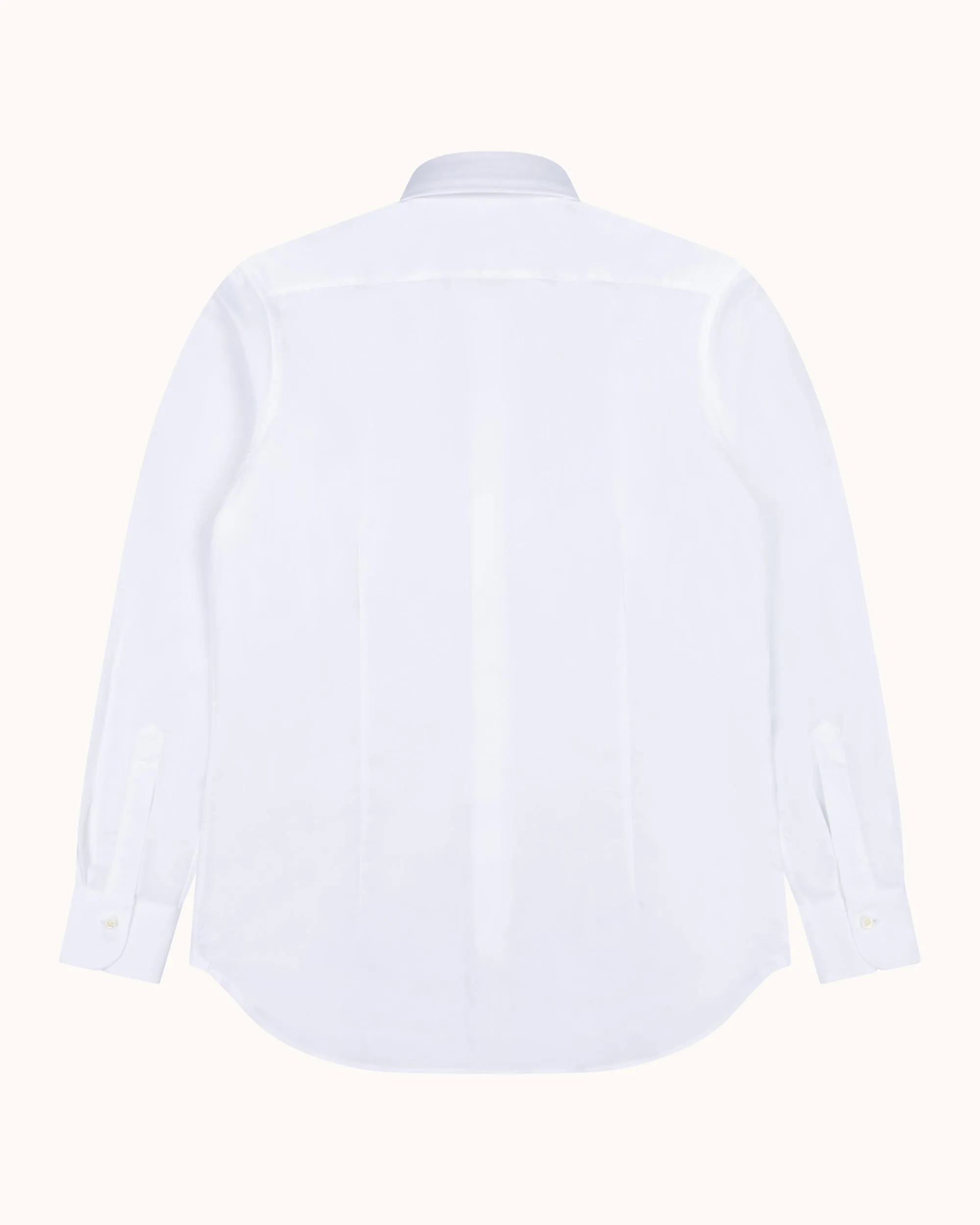 Spread Collar Shirt - White Cotton Linen sold by Natalino product image thumbnail 4