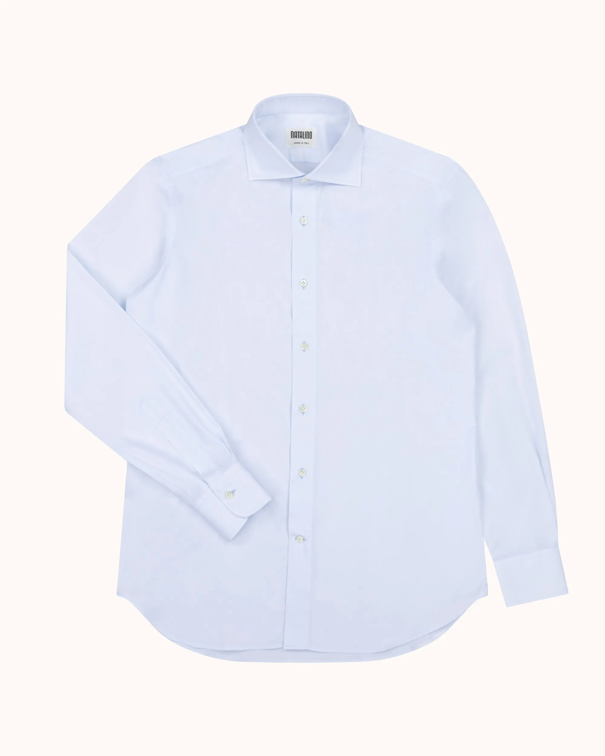 Spread Collar Shirt - Ice Blue Cotton Poplin sold by Natalino product image thumbnail 3