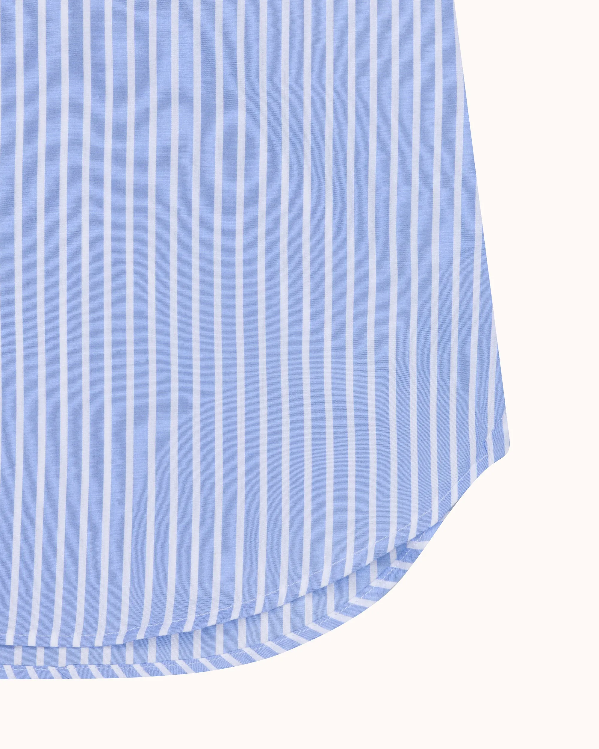 Spread Collar Shirt - Blue Bengal Stripe Cotton Poplin sold by Natalino product image thumbnail 5