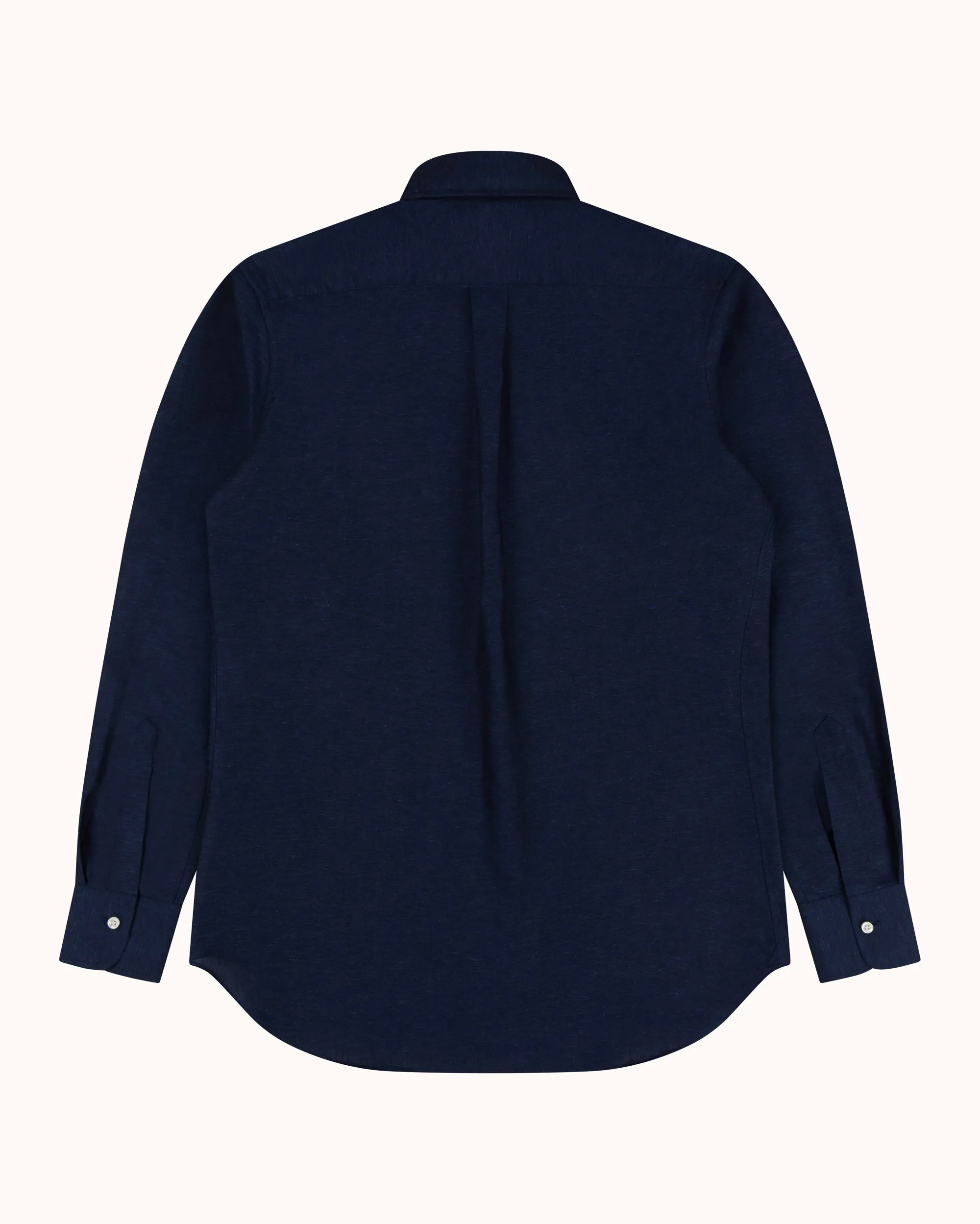 Button Down Collar Shirt - Indigo Cotton Linen sold by Natalino product image thumbnail 3