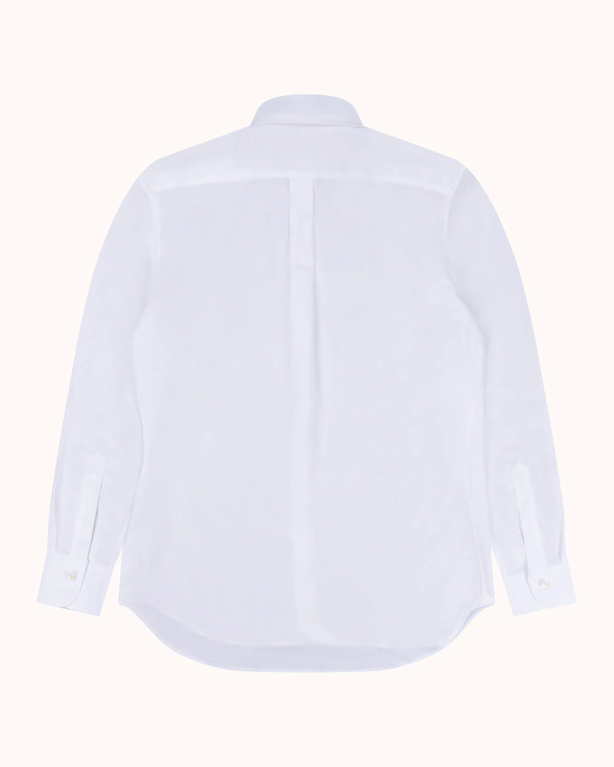 Button Down Collar Shirt - White Cotton Linen sold by Natalino product image thumbnail 4