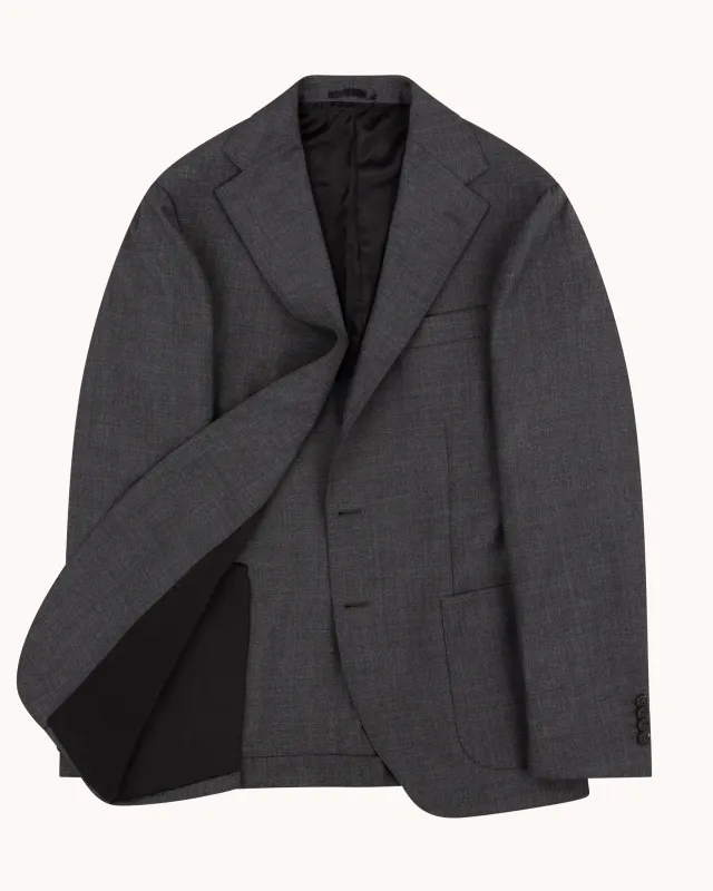 Sport Jacket - Mid Grey High Twist Wool sold by Natalino