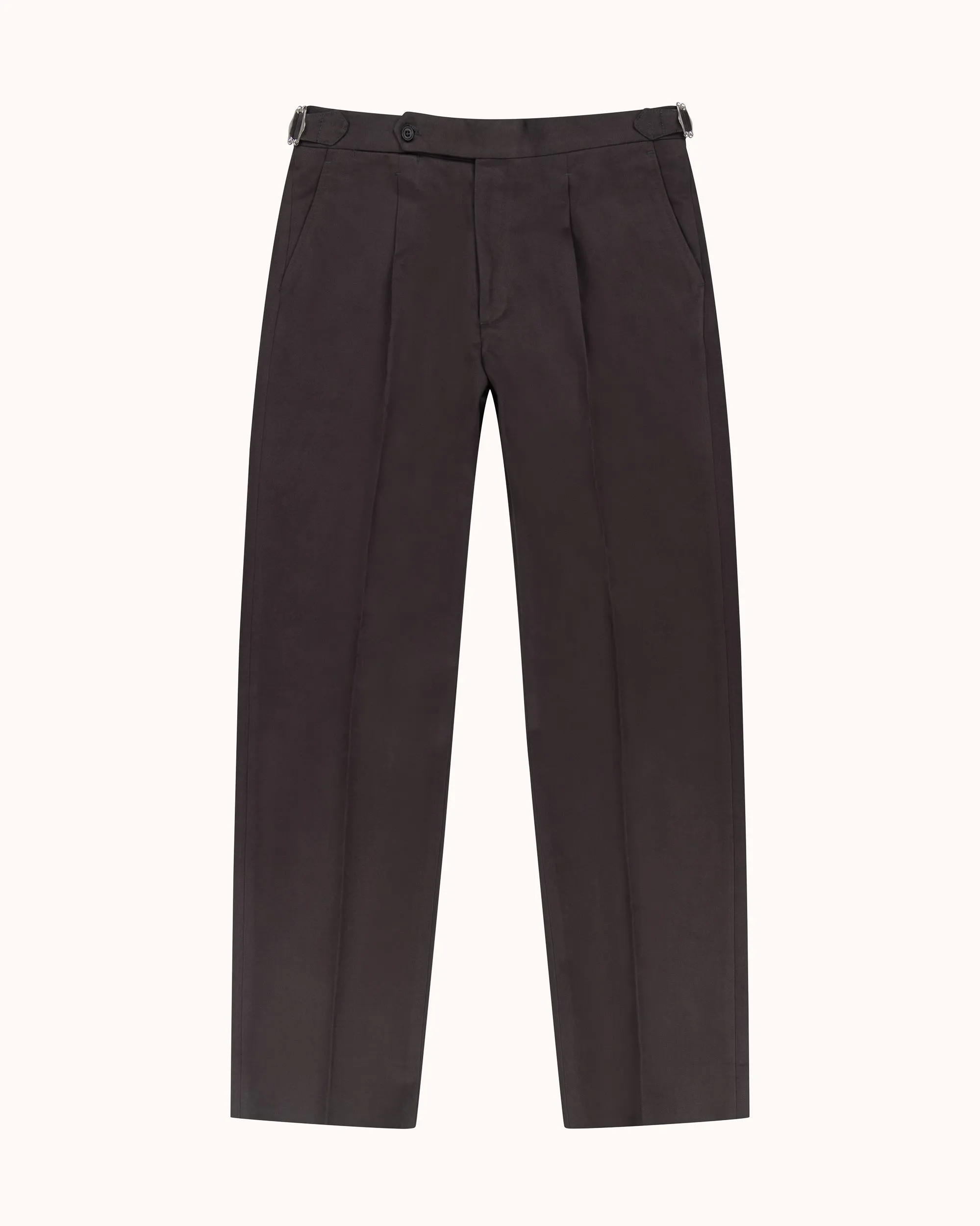 Classic Pleated Trouser - Anthracite Brushed Cotton sold by Natalino product image thumbnail 4
