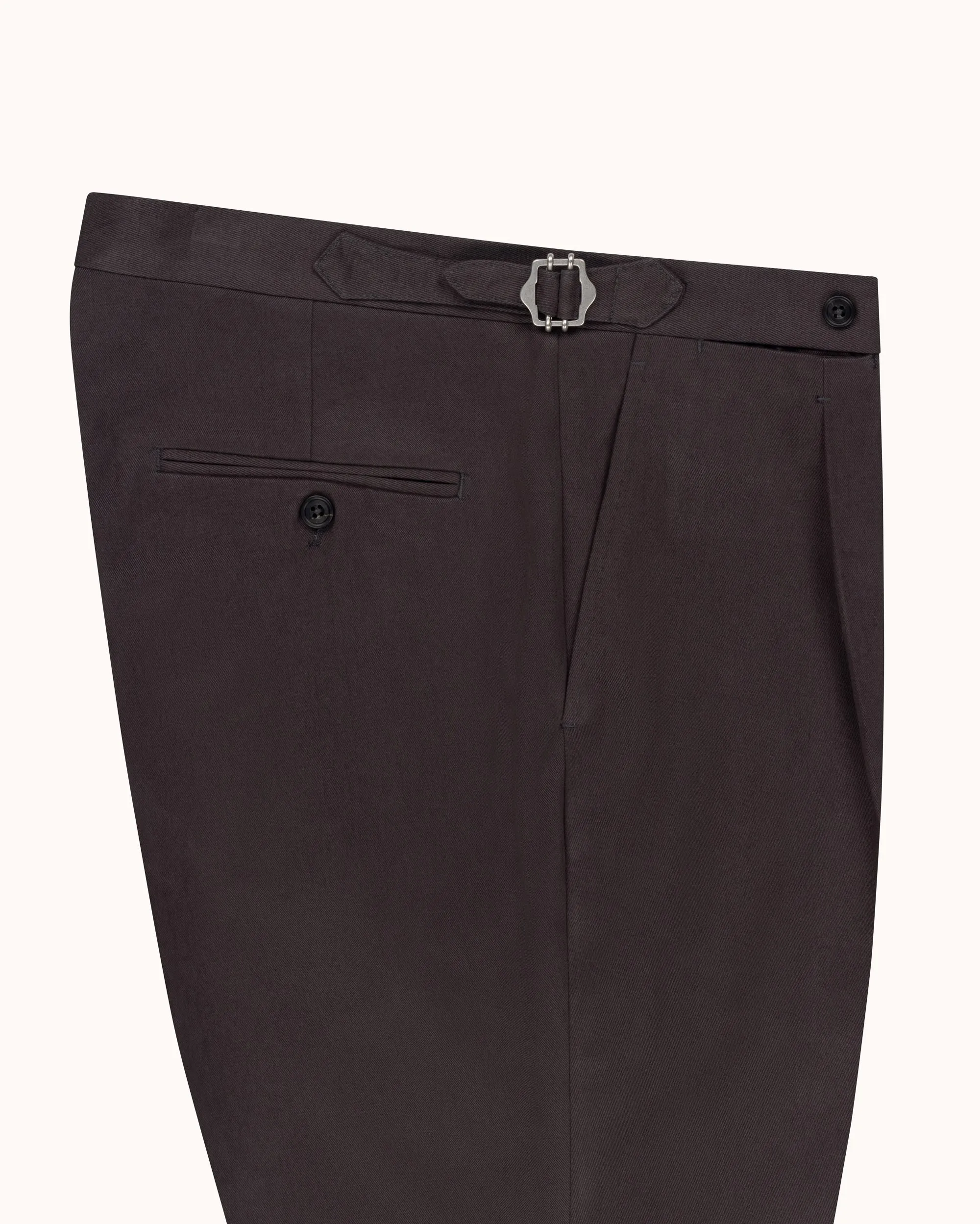 Classic Pleated Trouser - Anthracite Brushed Cotton sold by Natalino product image thumbnail 2