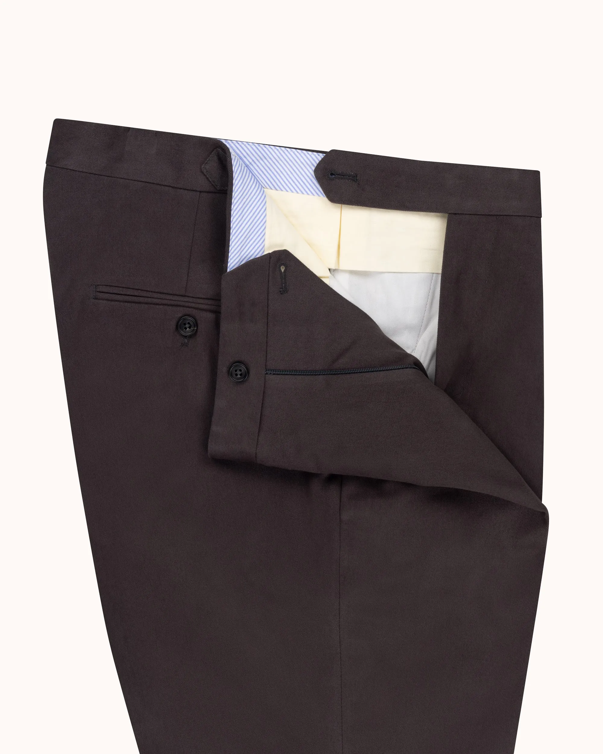Classic Pleated Trouser - Anthracite Brushed Cotton sold by Natalino product image thumbnail 3