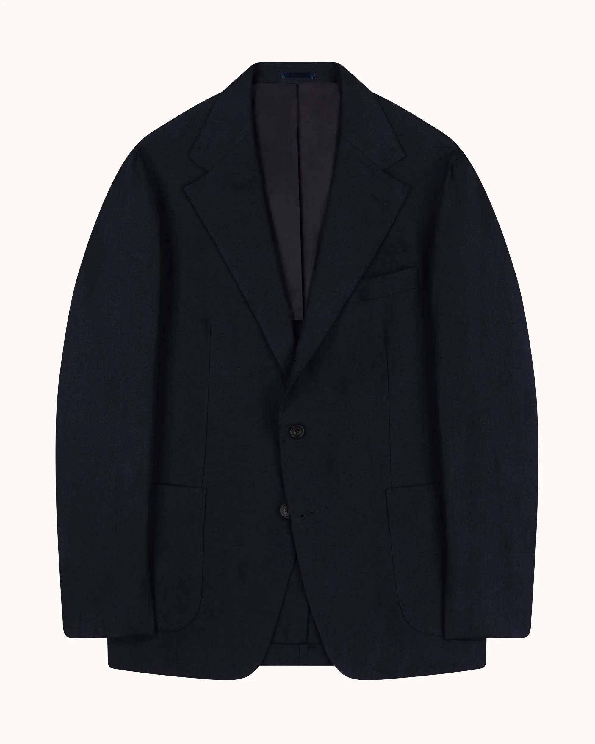 Sport Jacket - Navy High Twist Linen sold by Natalino
