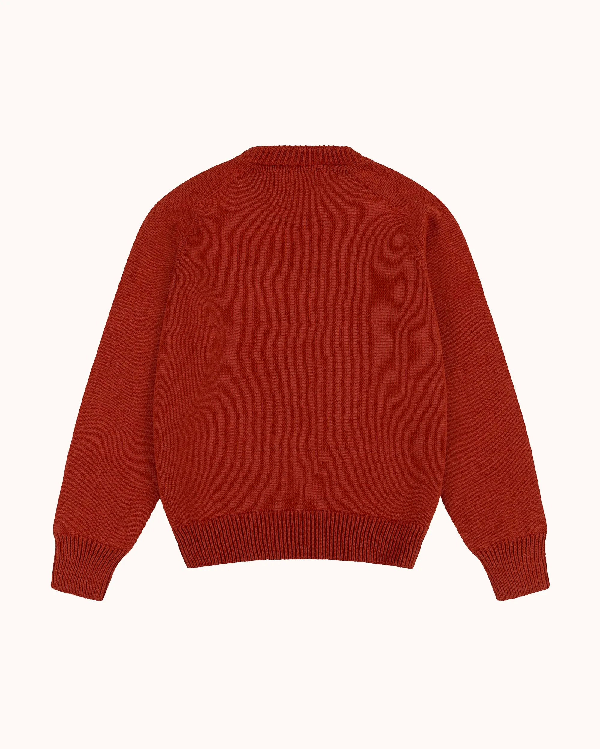 Cotton Crew Neck Sweater - Terracotta sold by Natalino product image thumbnail 2